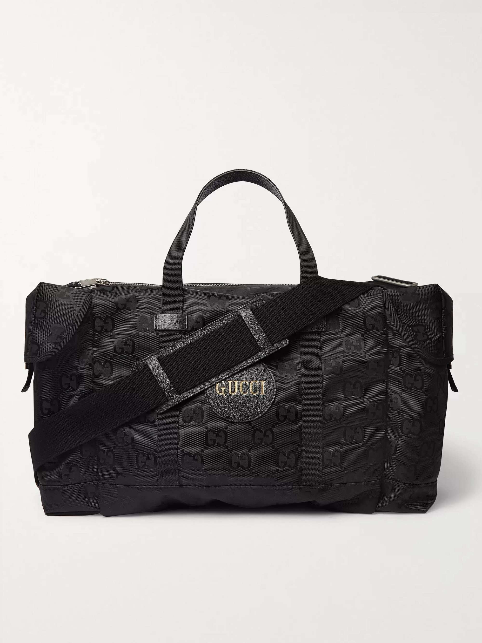 GUCCI Off the Grid Leather-Trimmed Monogrammed ECONYL Canvas Duffle Bag
