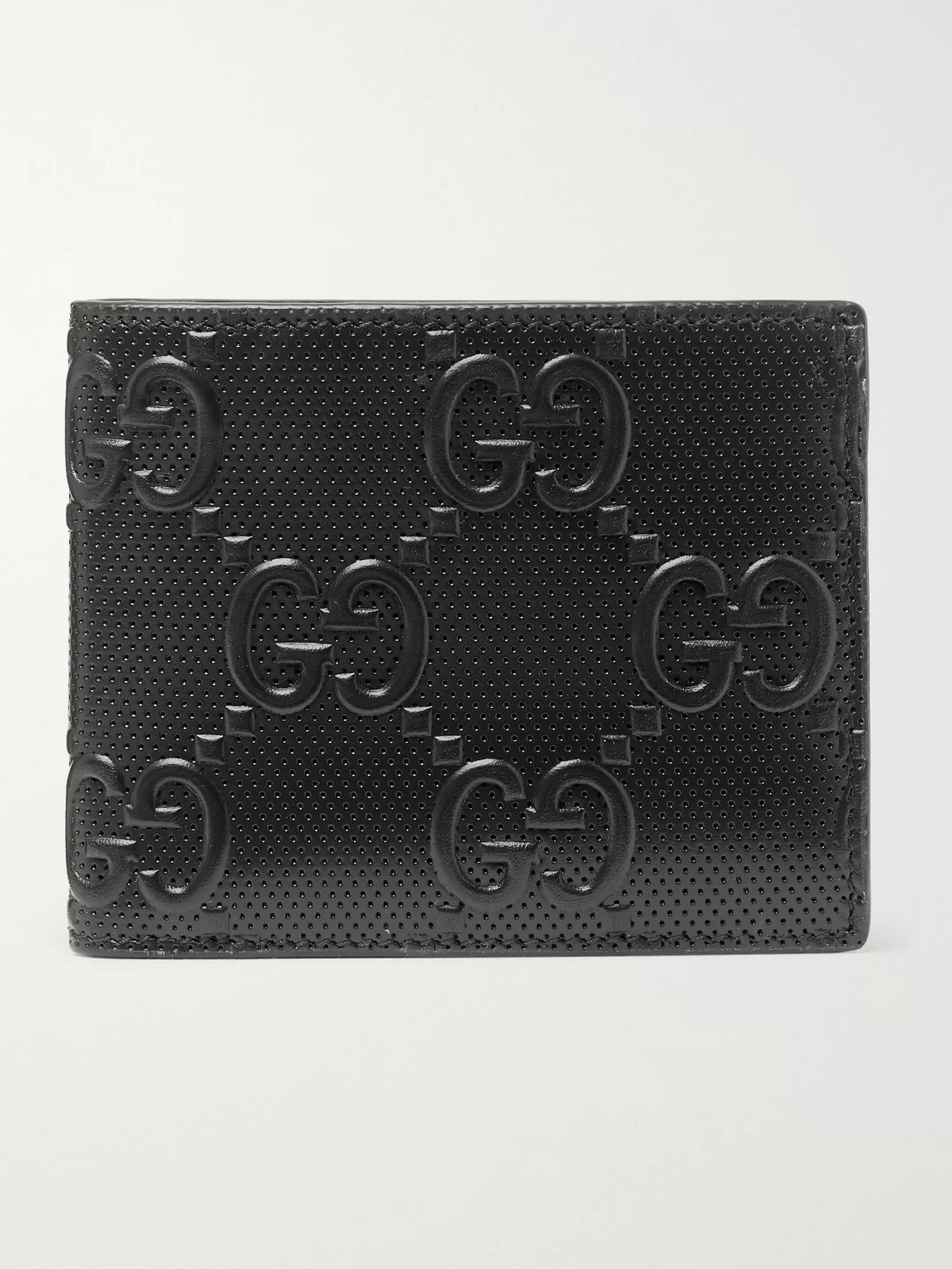 Gucci Gg Tennis Monogrammed-leather Billfold Wallet In Black