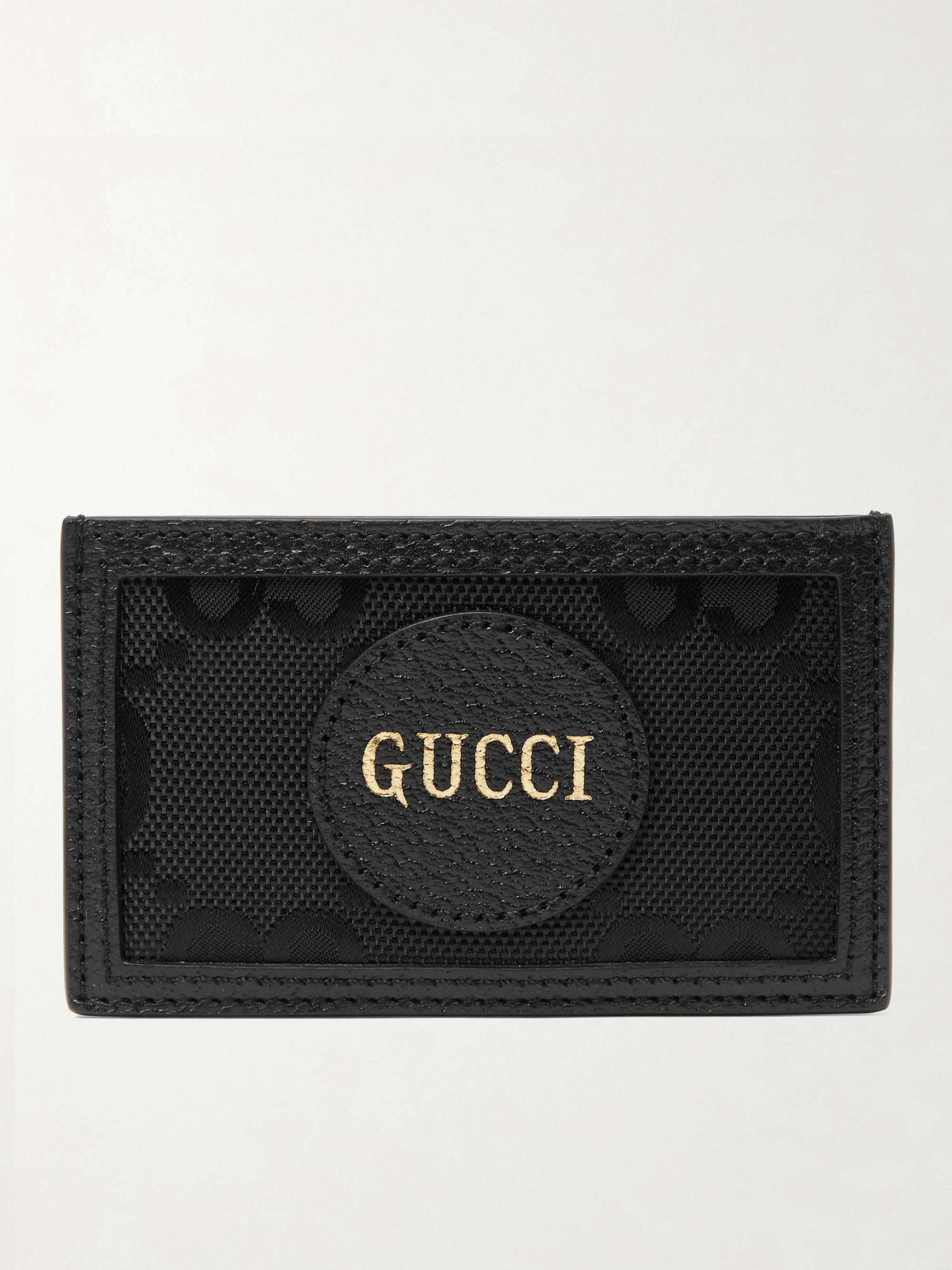GUCCI GG Off The Grid Monogrammed Leather-Trimmed ECONYL Cardholder