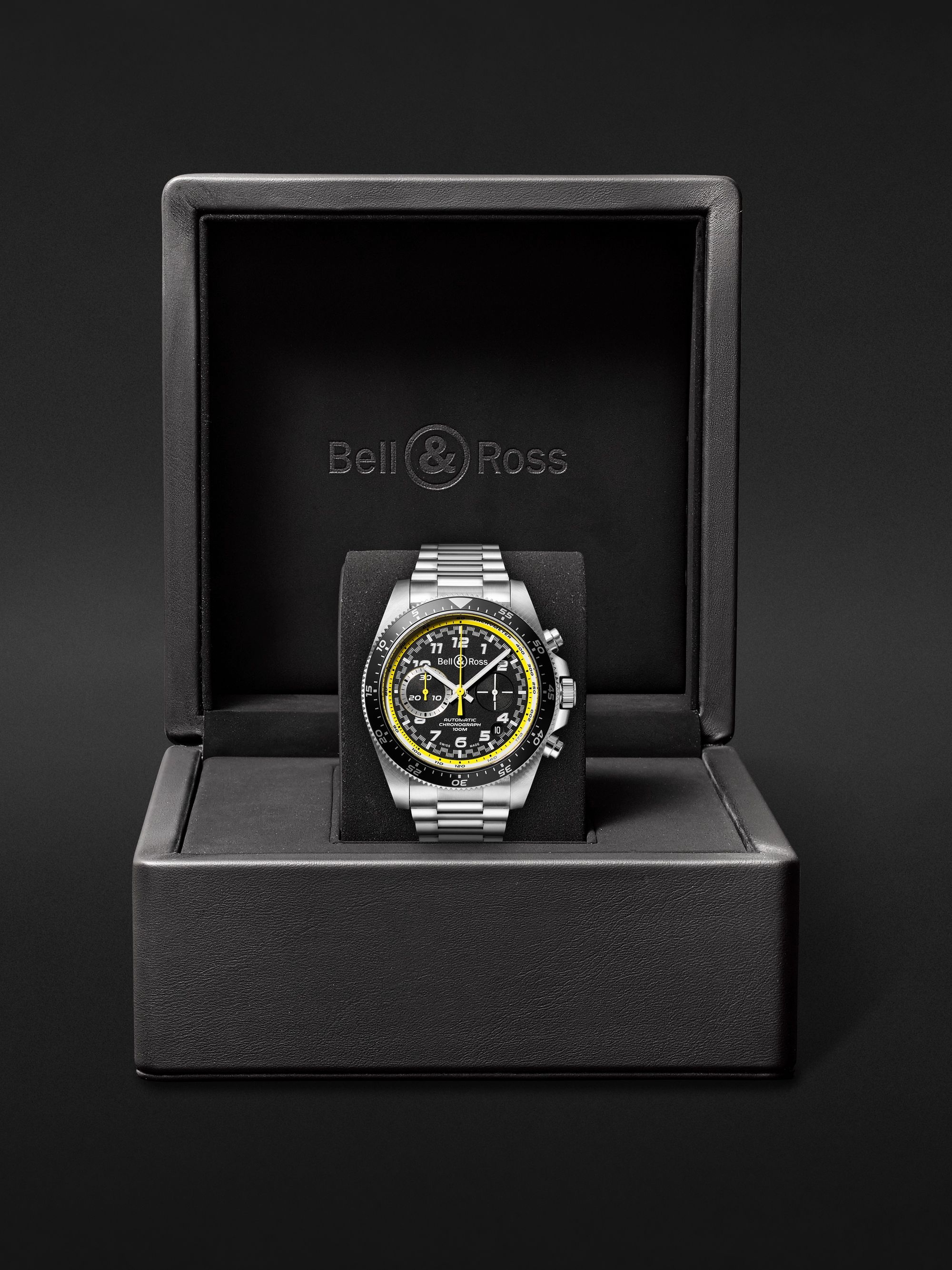 BELL & ROSS BR V3-94 R.S.20 Limited Edition Automatic Chronograph 43mm Stainless Steel Watch, Ref. No. BRV394-RS20/SST