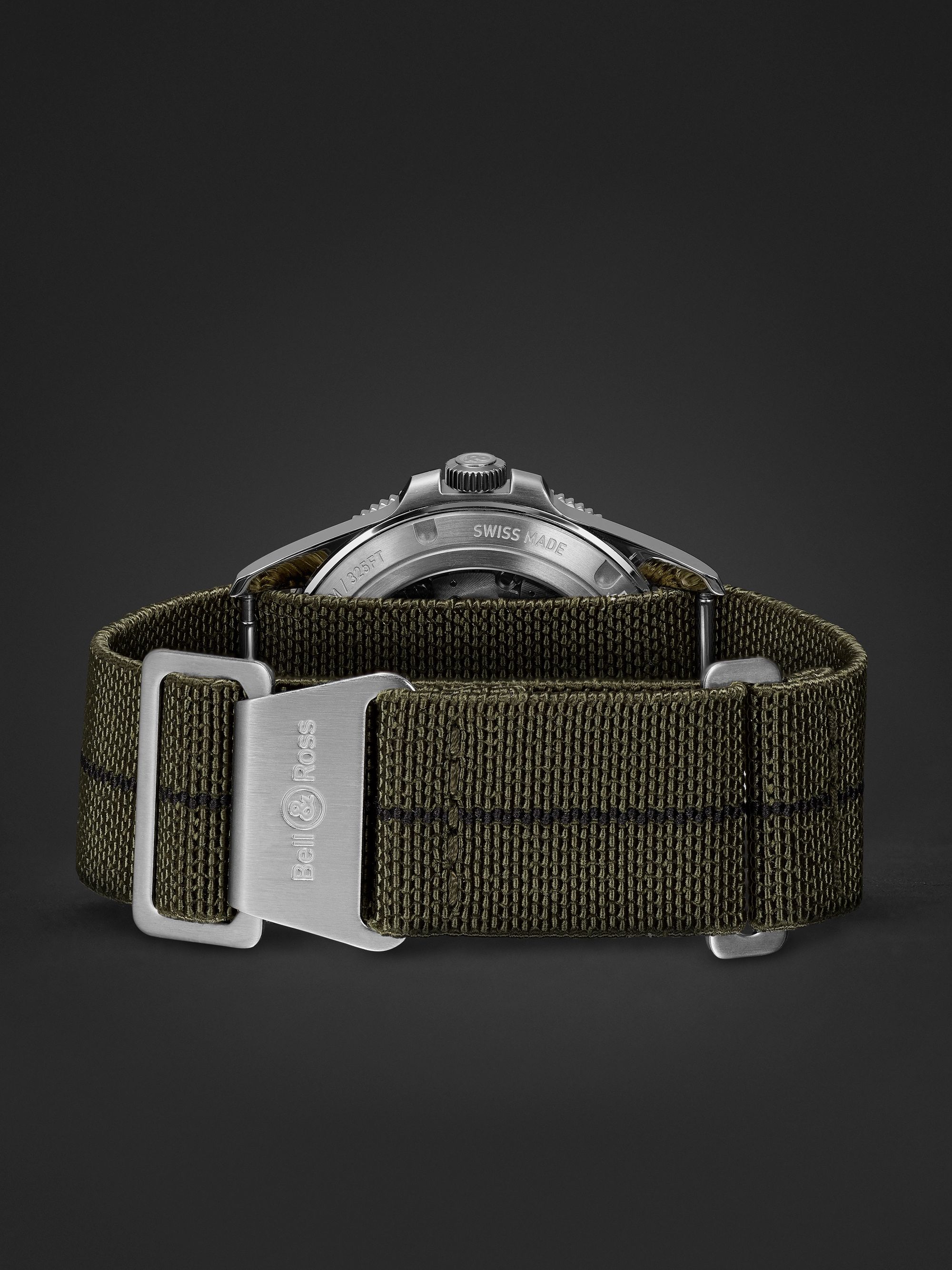 BELL & ROSS BR V2-92 Military Green Automatic 41mm Stainless Steel and Canvas Watch, Ref. No. BRV292-MKA-ST/SF