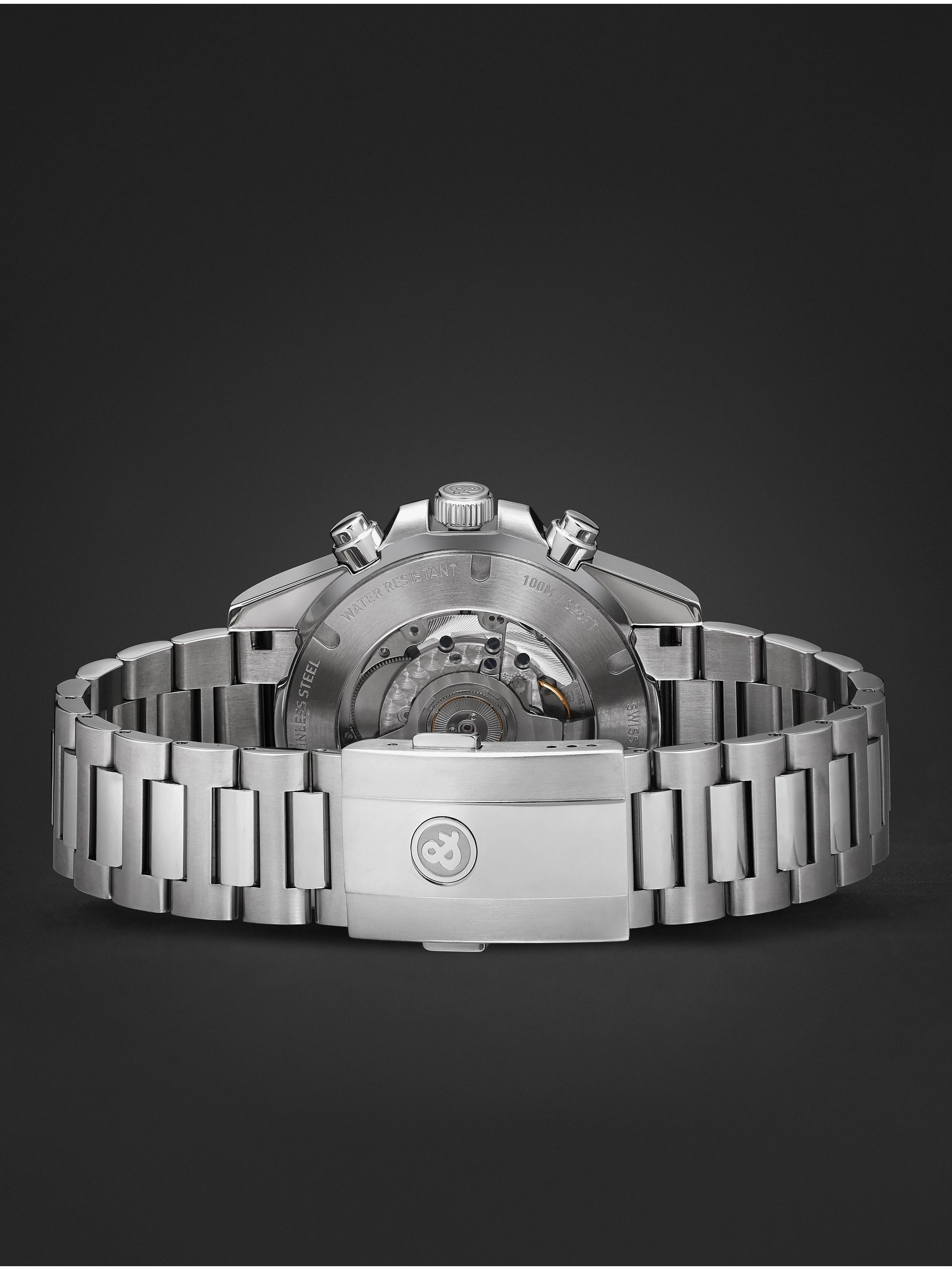 BELL & ROSS BR V3-94 Black Steel Automatic Chronograph 43mm Steel Watch, Ref. No. BRV394-BL-ST/SST