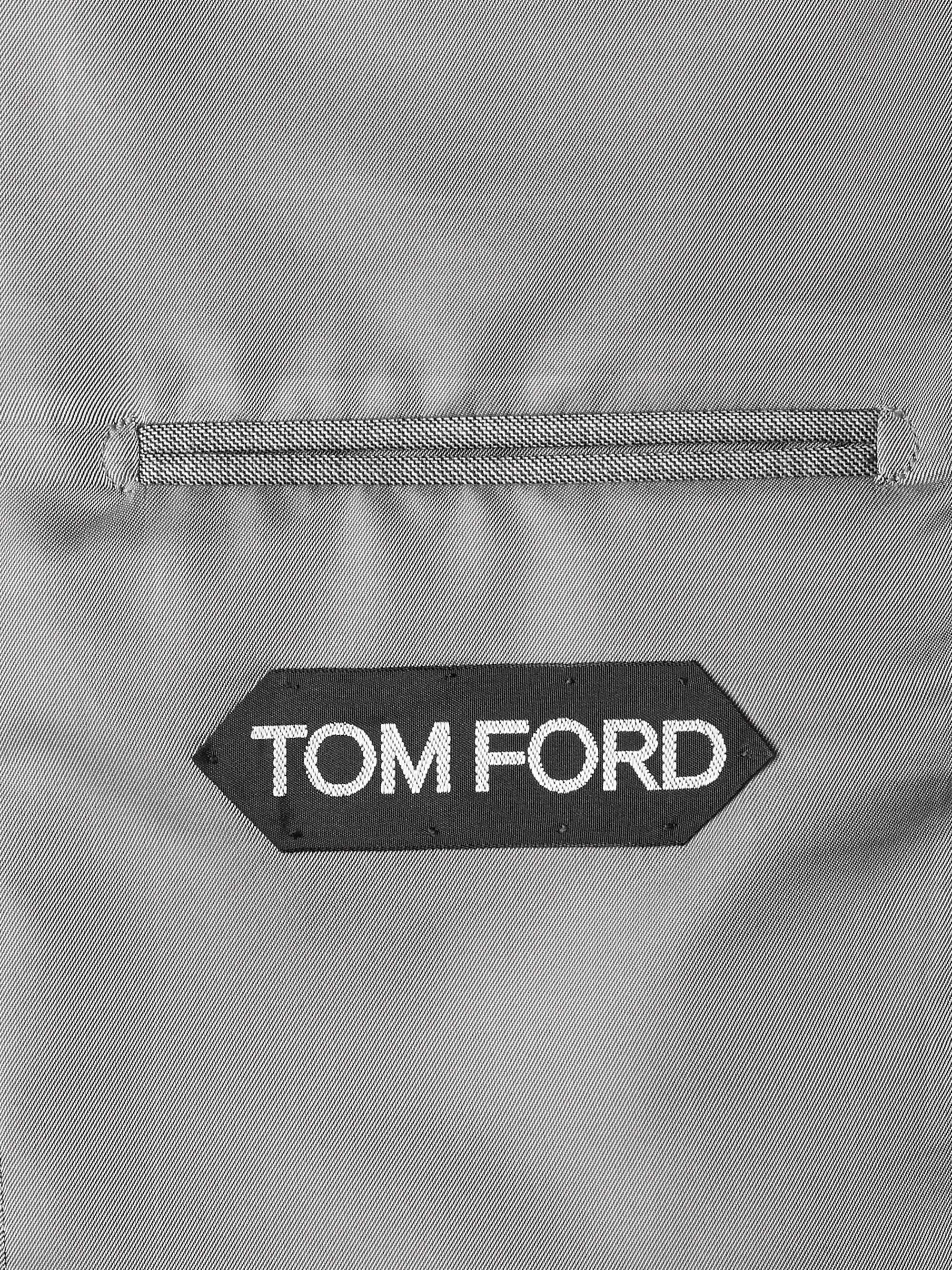 TOM FORD O'Connor Slim-Fit Super 110s Sharkskin Wool Suit Jacket