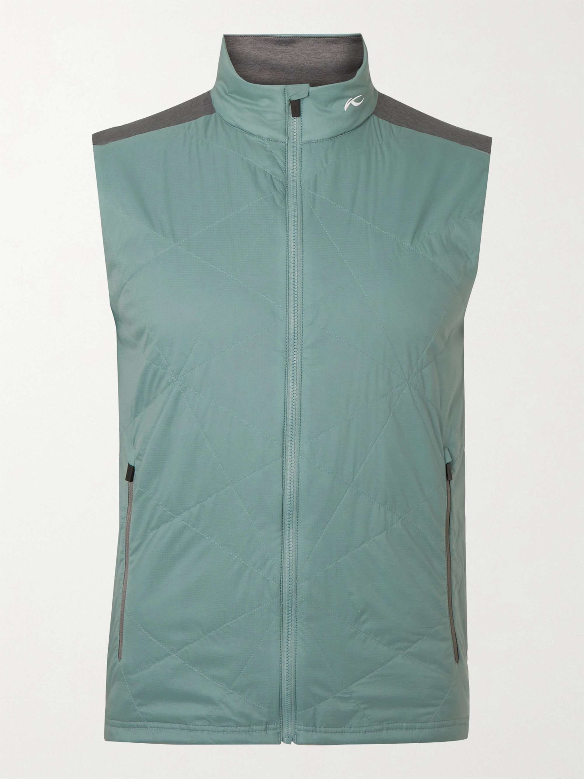 KJUS GOLF Retention Quilted Shell and Jersey Golf Gilet