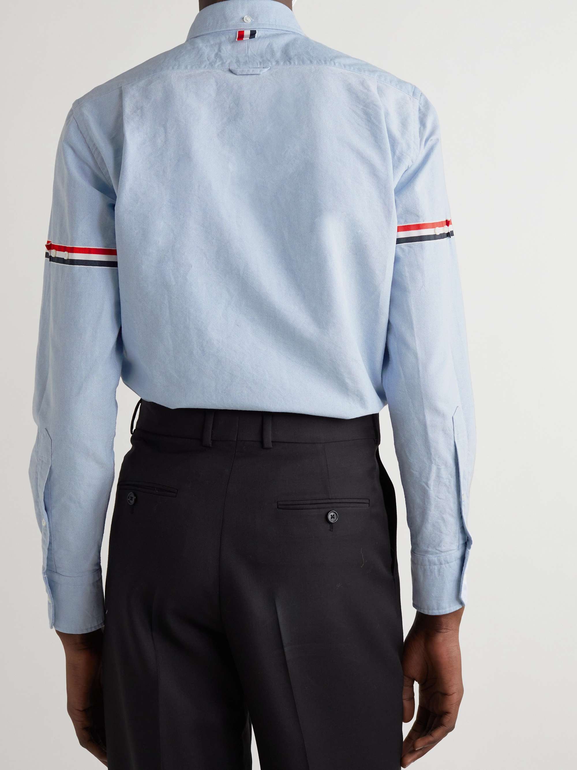 Thom Browne Grosgrain Cotton Oxford Shirt for Men Mens Clothing Shirts Formal shirts 