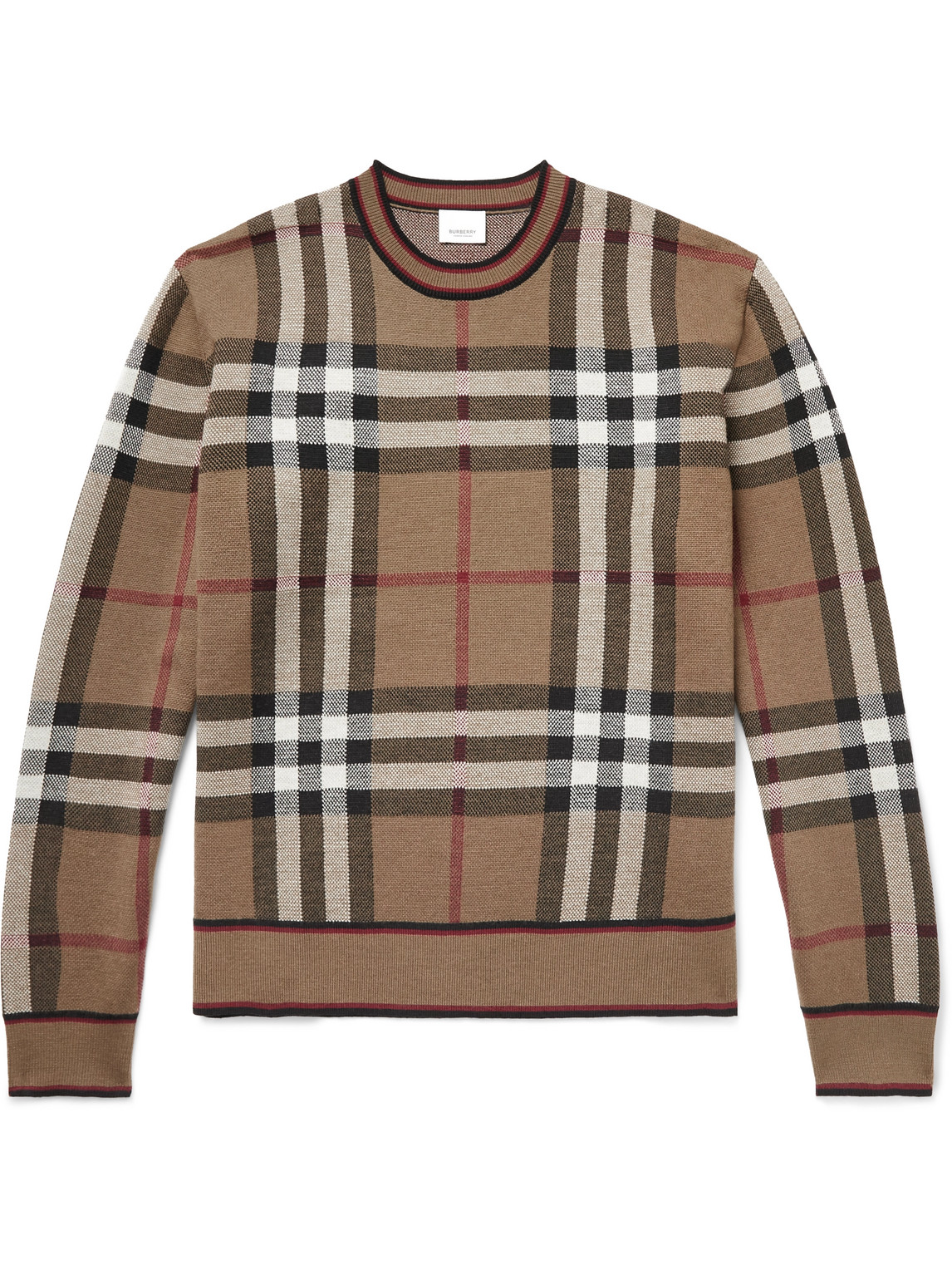 Checked Merino Wool Sweater