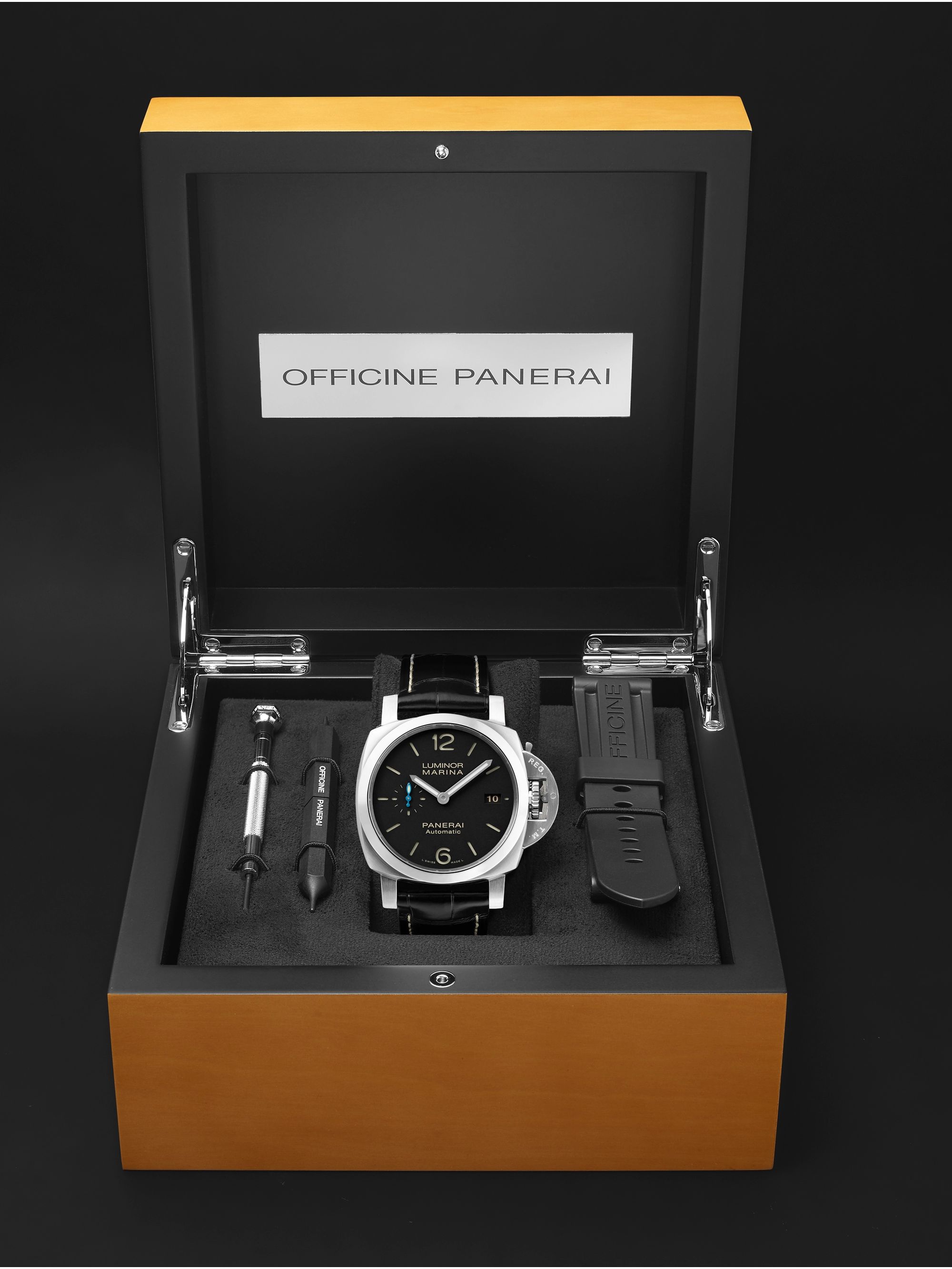 PANERAI Luminor Marina 42mm Automatic Stainless Steel and Alligator Watch, Ref. No. PAM01392