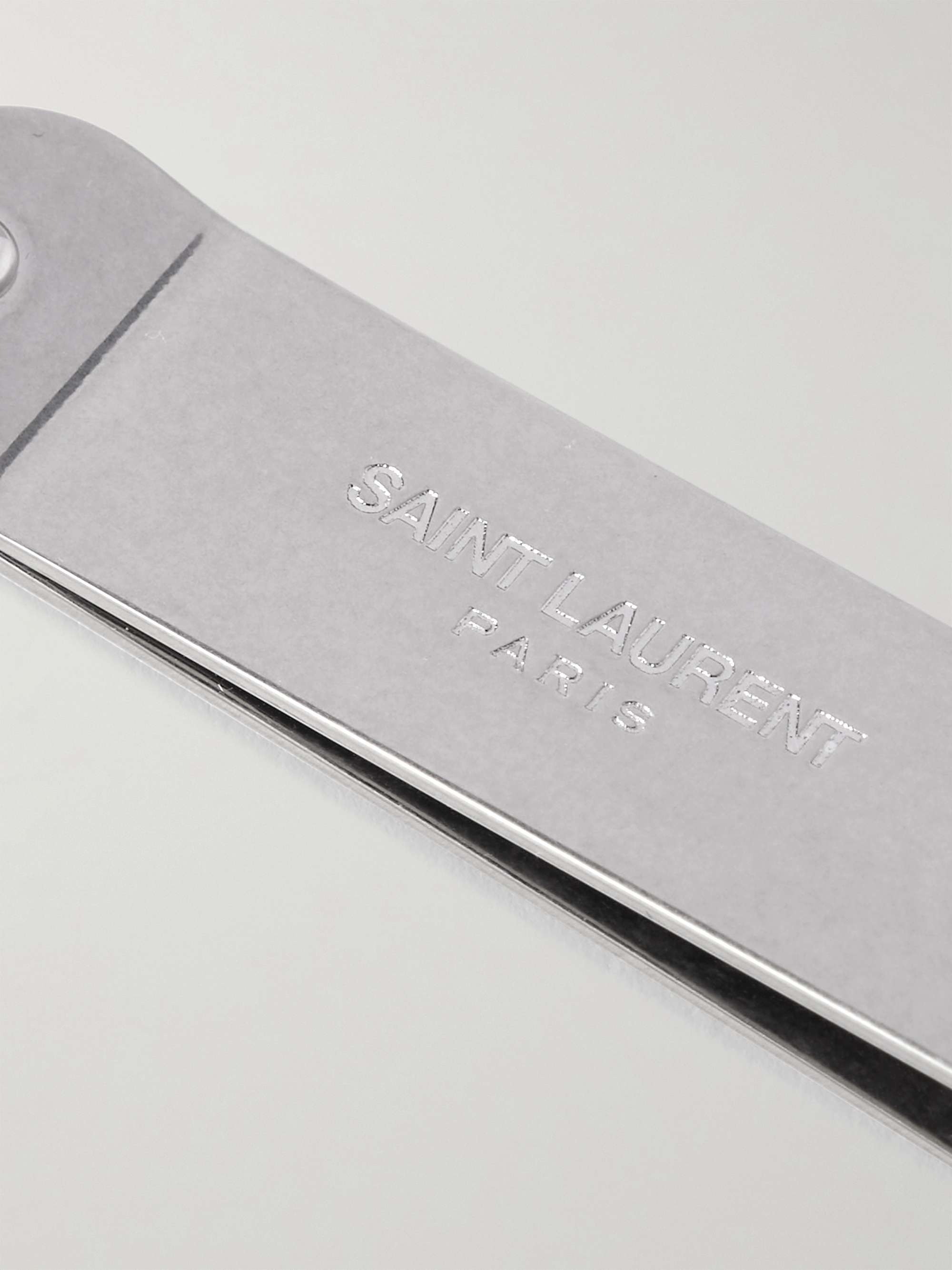 SAINT LAURENT Logo-Engraved Silver-Tone Money Clip