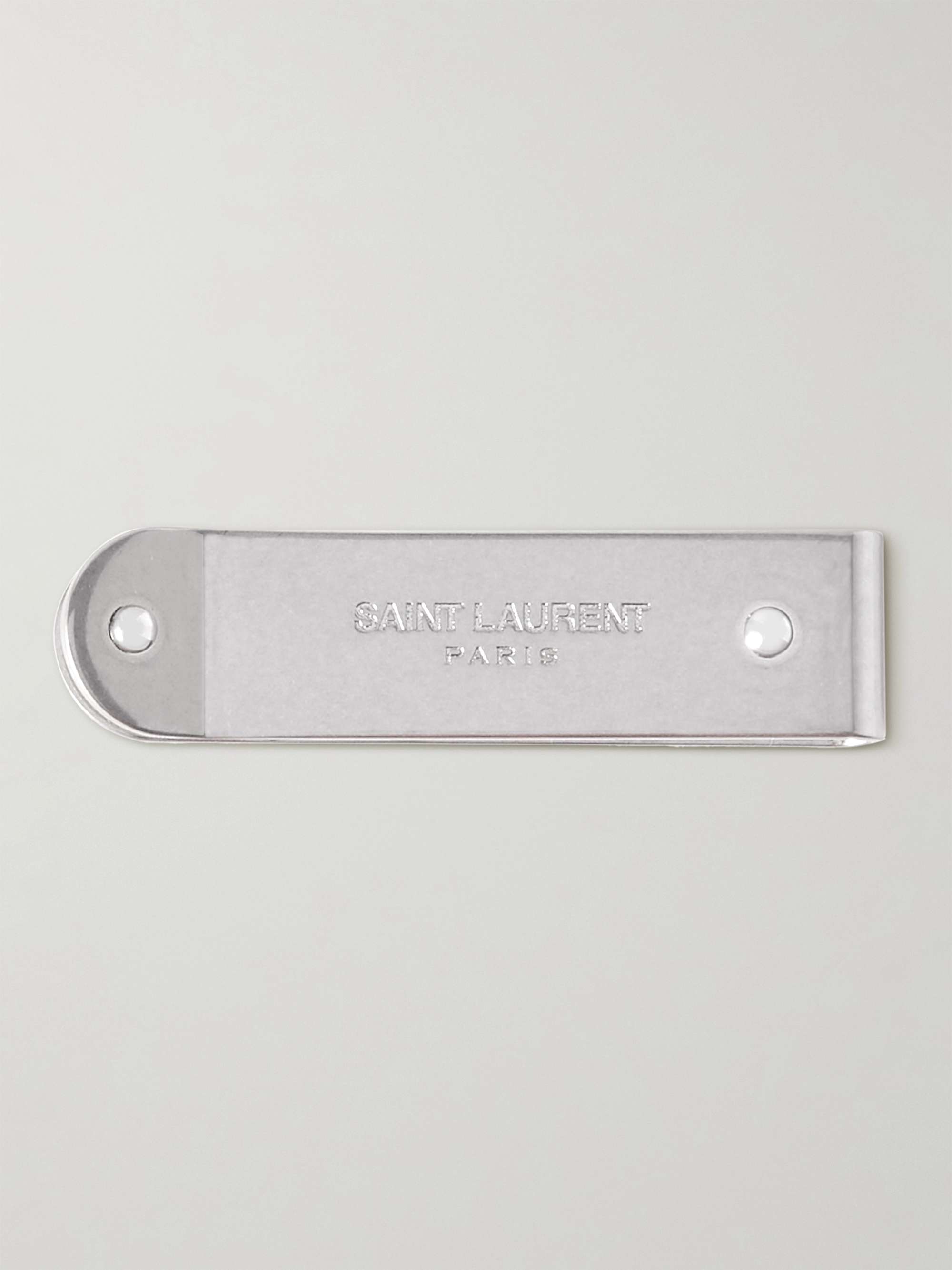 SAINT LAURENT Logo-Engraved Silver-Tone Money Clip