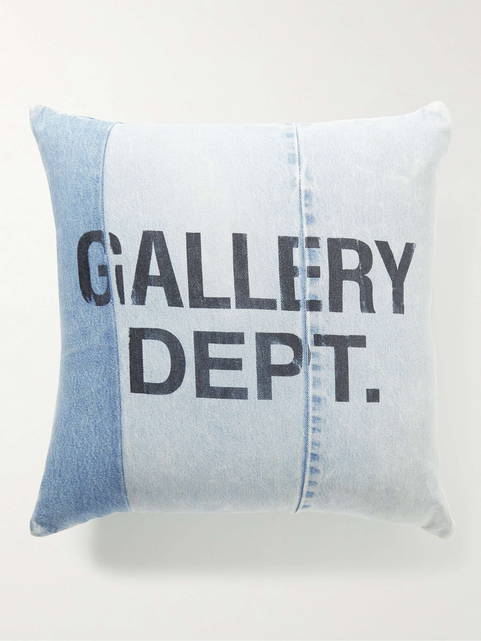 GALLERY DEPT. Logo-Print Denim Pillow