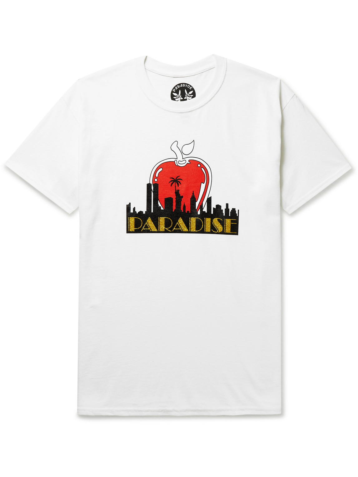Paradise Big Apple Printed Cotton-jersey T-shirt In White