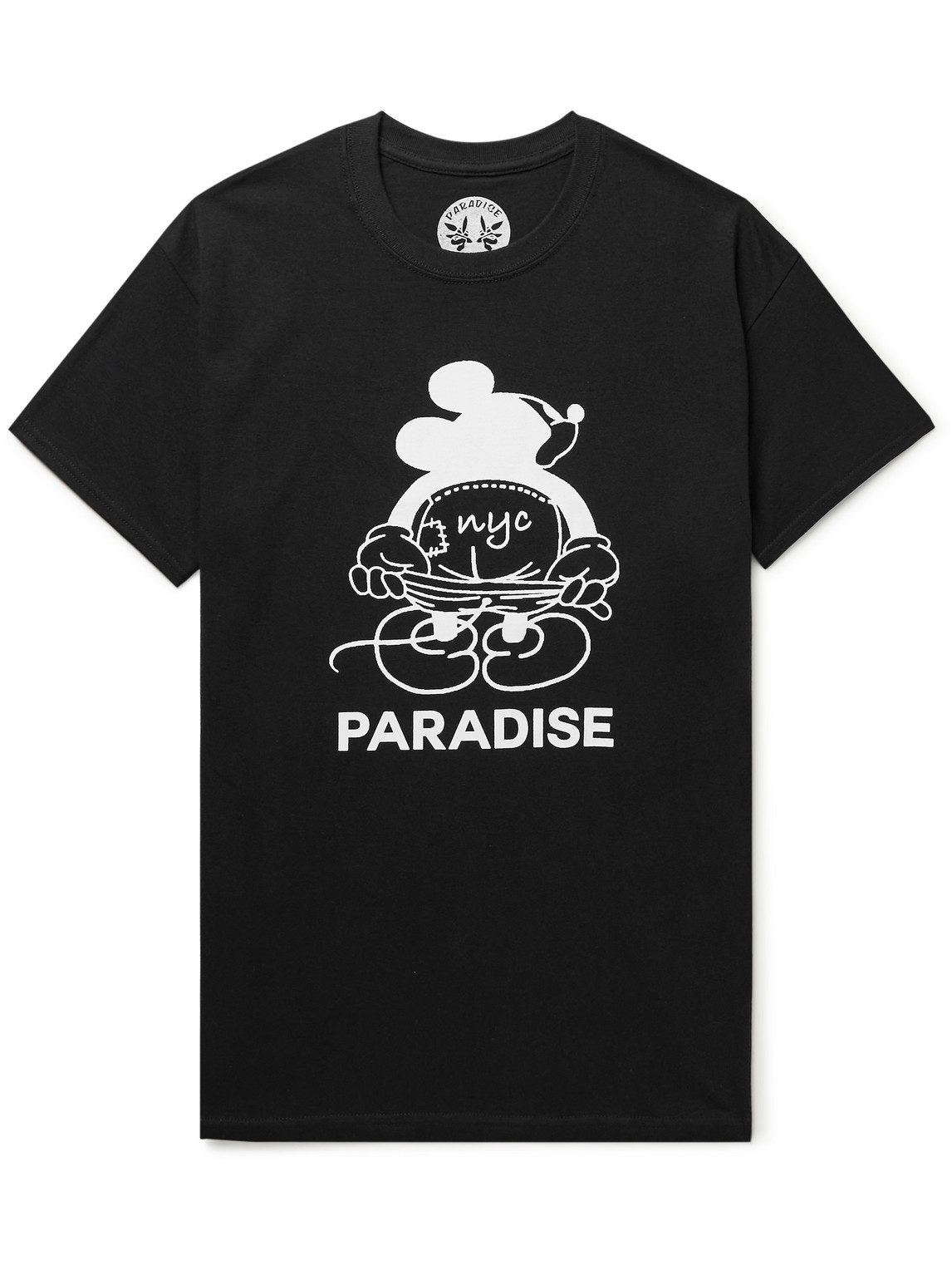 Paradise Printed Cotton-jersey T-shirt In Black