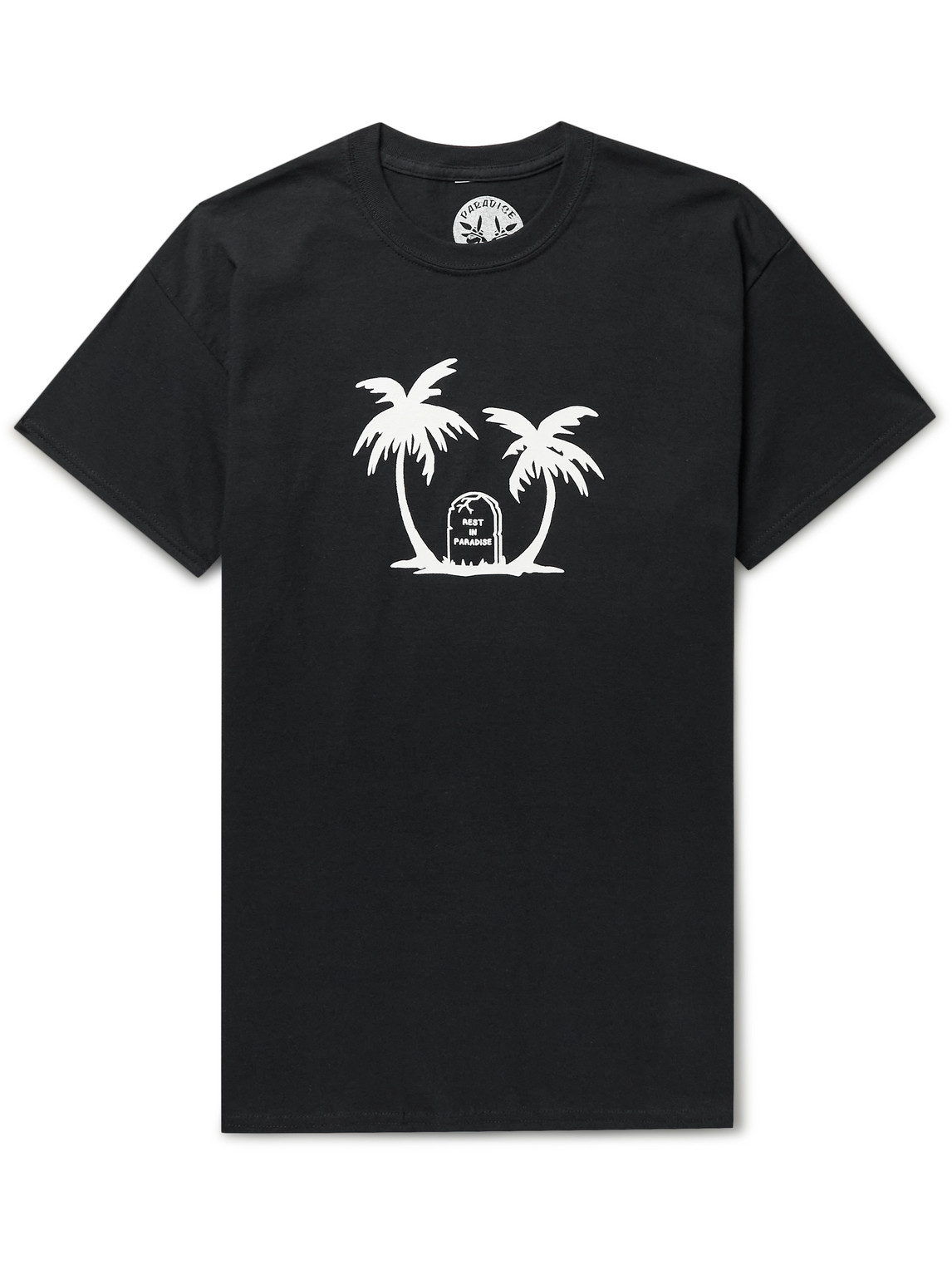 Paradise Rest In  Printed Cotton-jersey T-shirt In Black