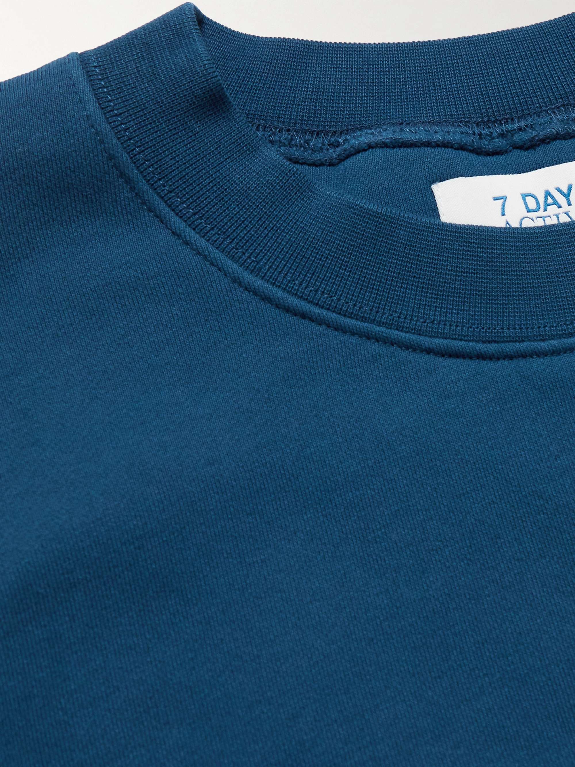 7 DAYS ACTIVE Monday Logo-Print Organic Cotton-Jersey Sweatshirt