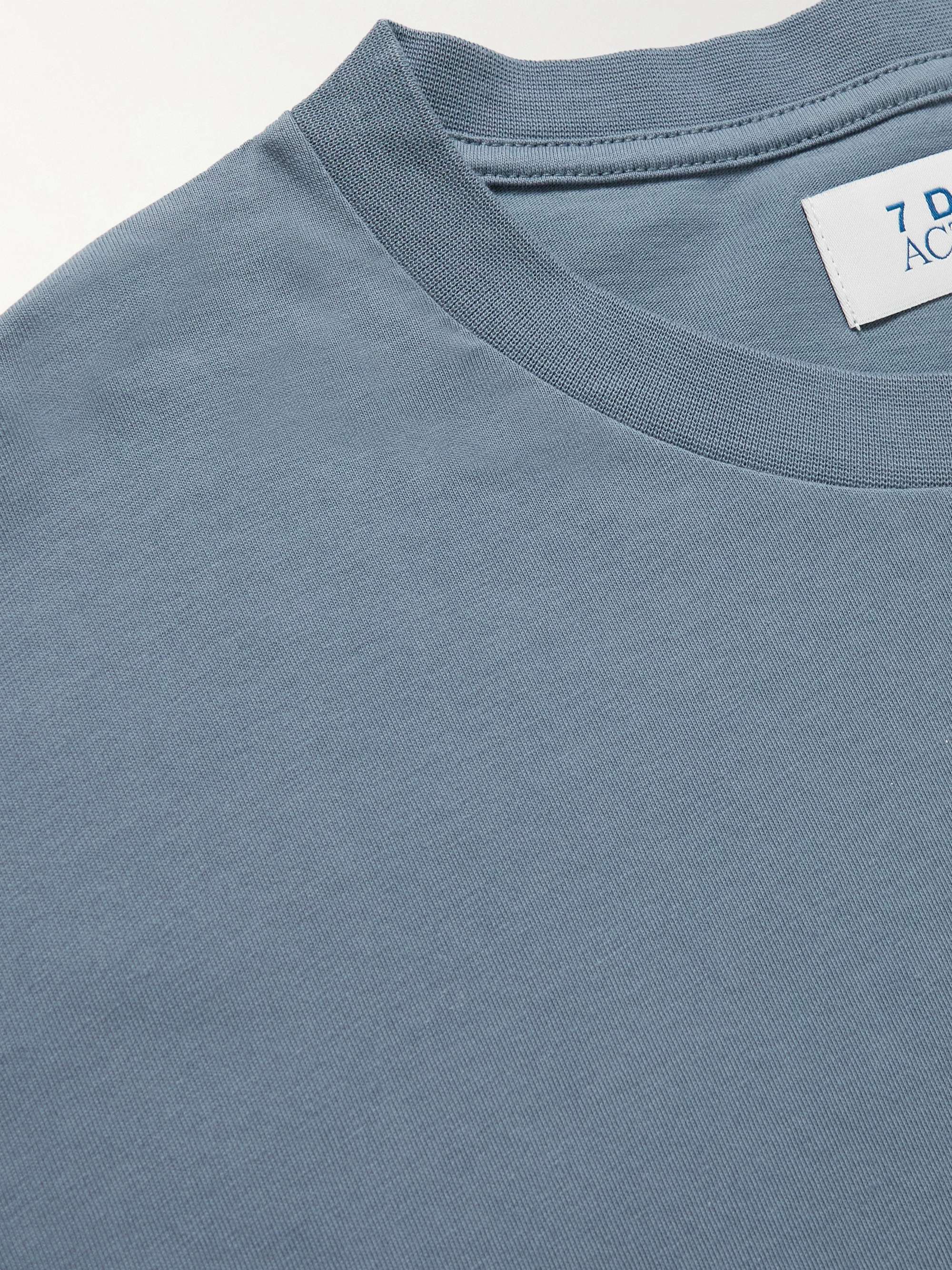 7 DAYS ACTIVE Logo-Print Organic Cotton-Jersey Running T-Shirt