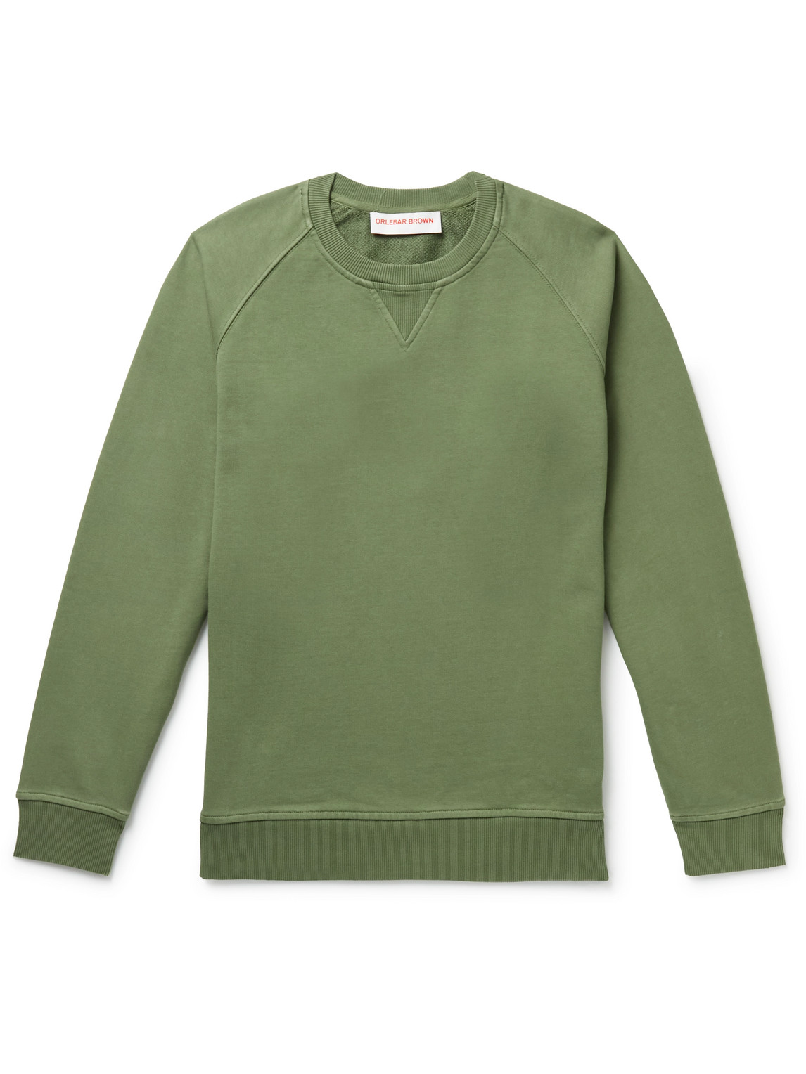 Orlebar Brown Bingham Cotton-jersey Sweatshirt In Green