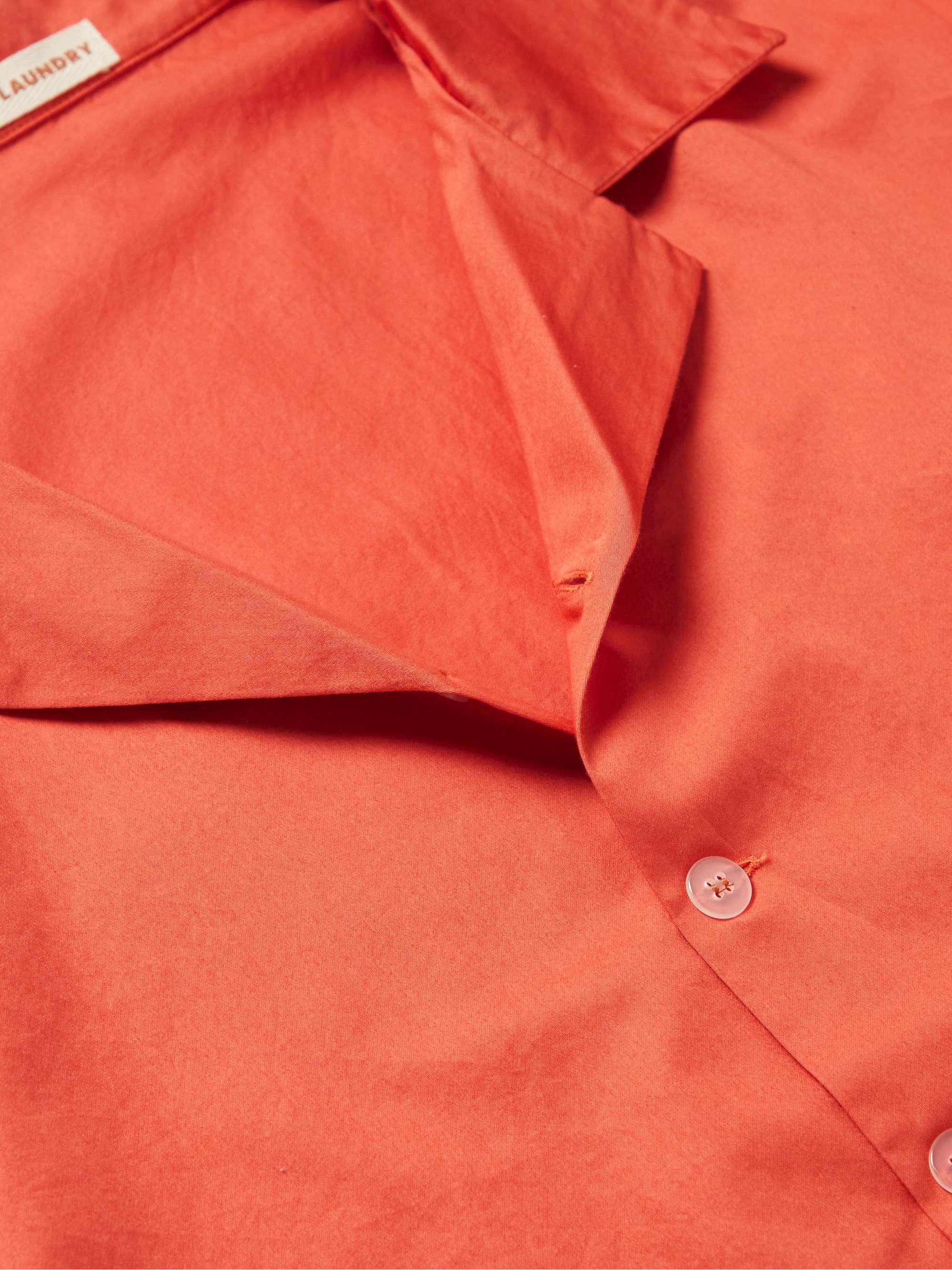 CLEVERLY LAUNDRY Camp-Collar Superfine Cotton Pyjama Shirt