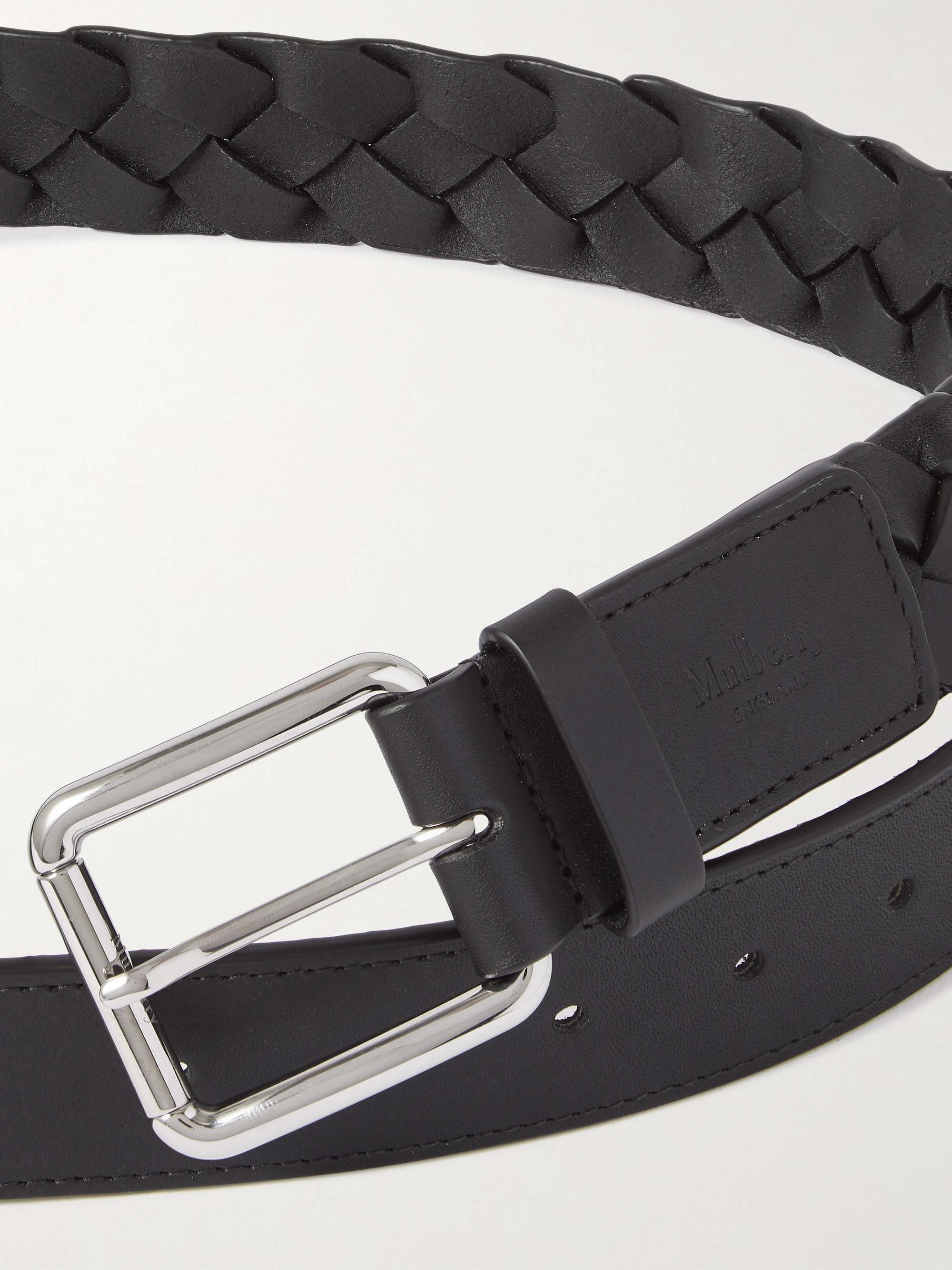 MULBERRY 4cm Braided Leather Belt