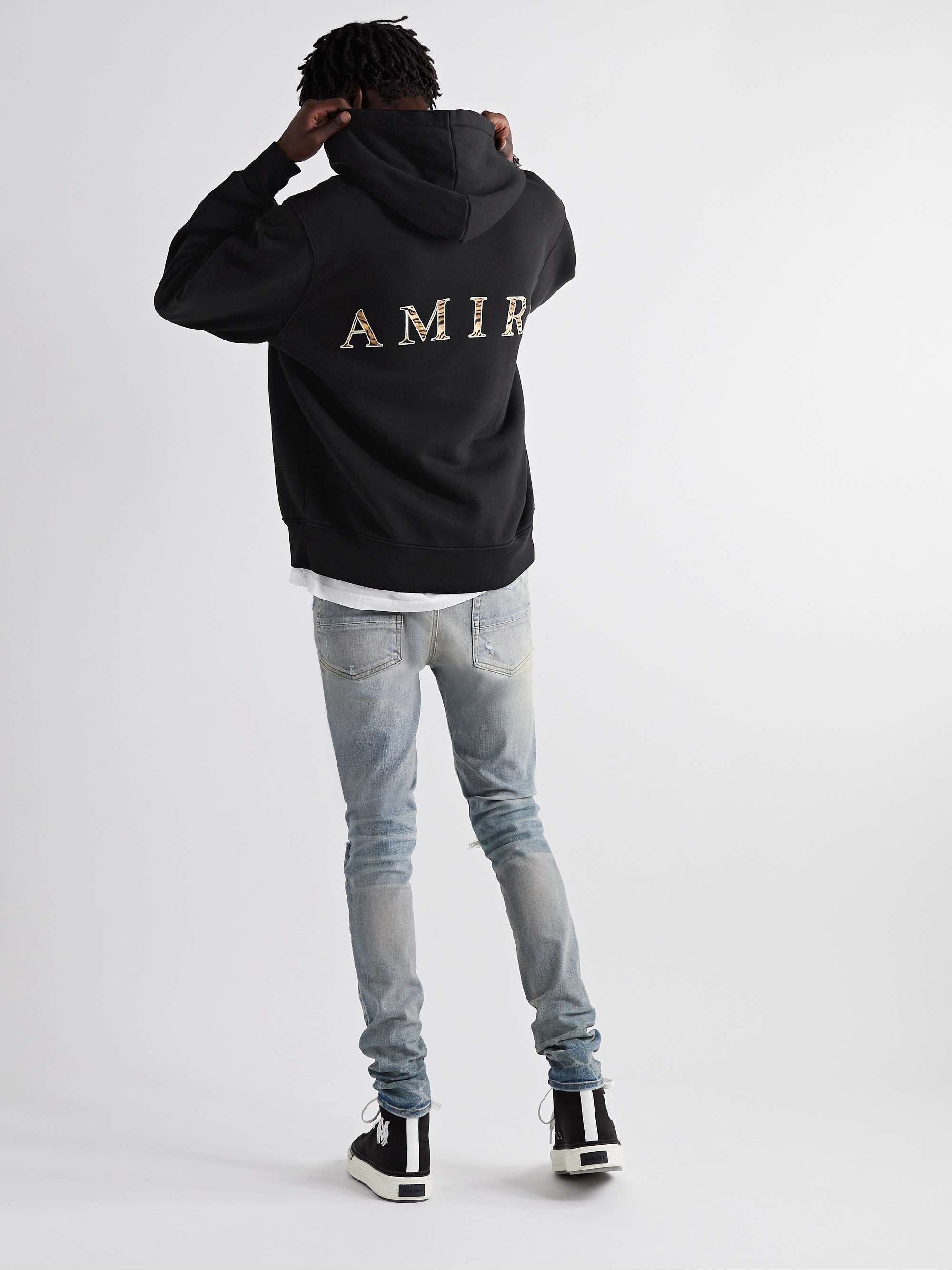 AMIRI Logo-Print Cotton-Jersey Hoodie