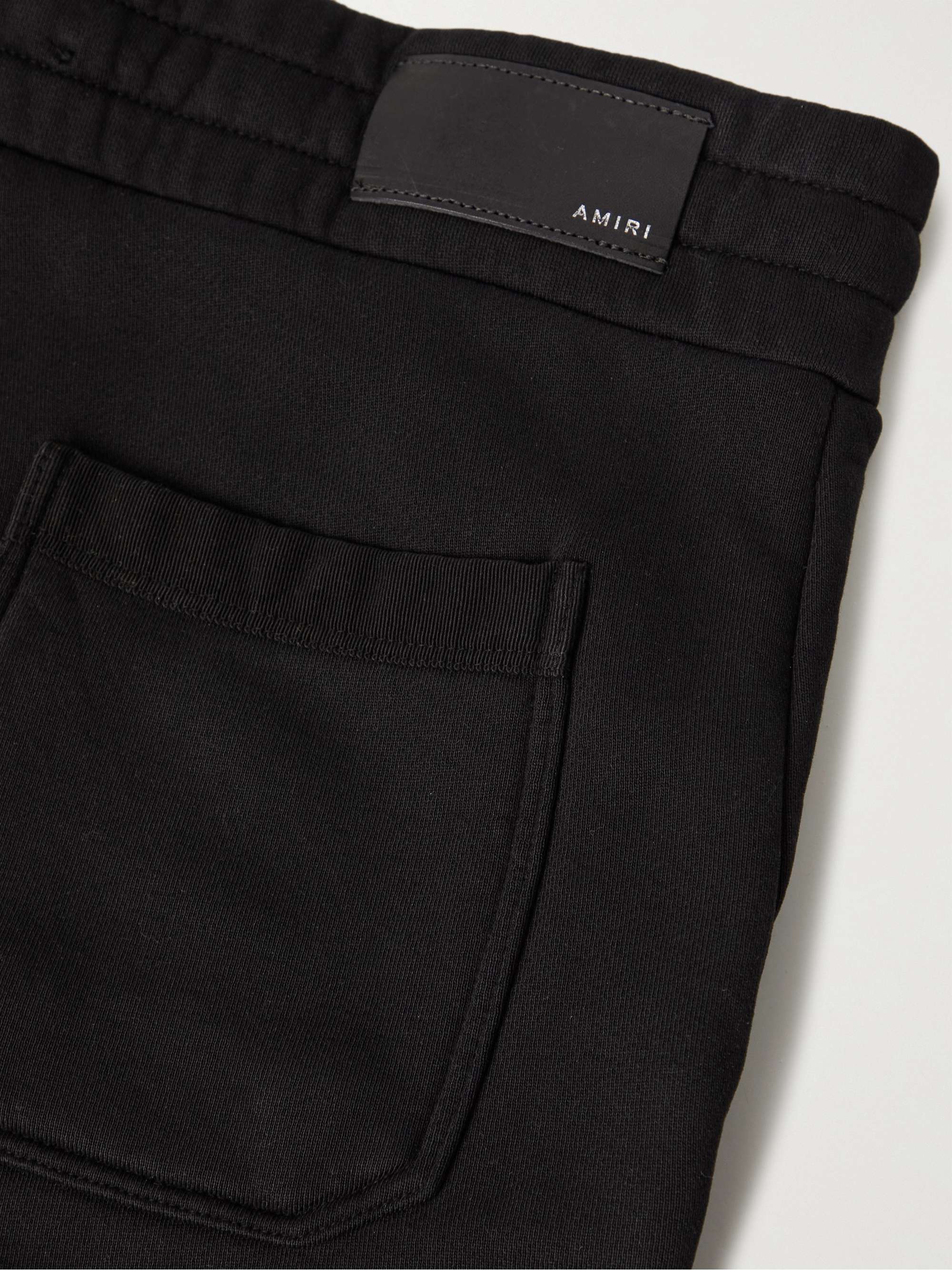 AMIRI Tapered Logo-Embroidered Cotton-Jersey Sweatpants