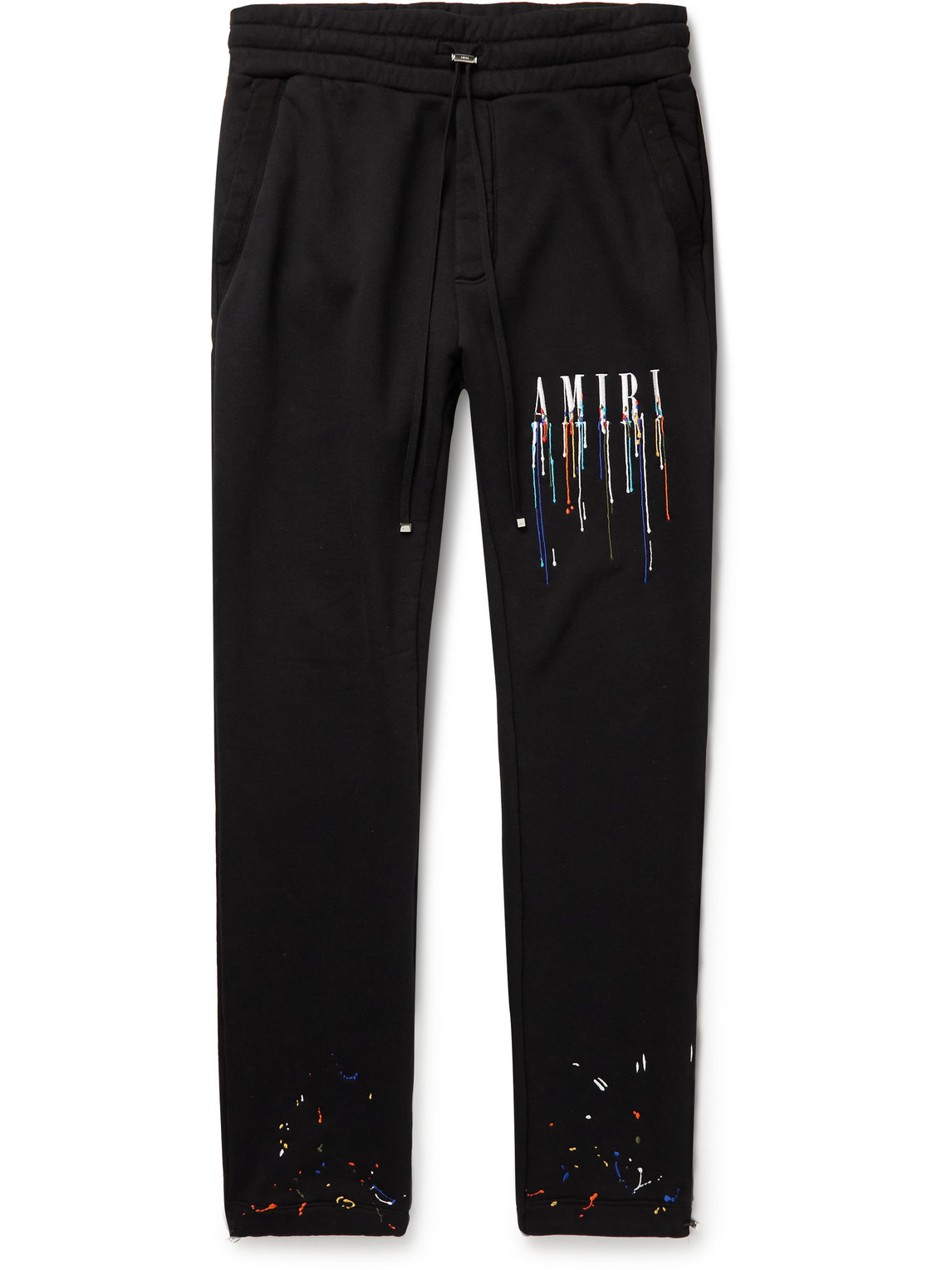 Tapered Logo-Embroidered Cotton-Jersey Sweatpants