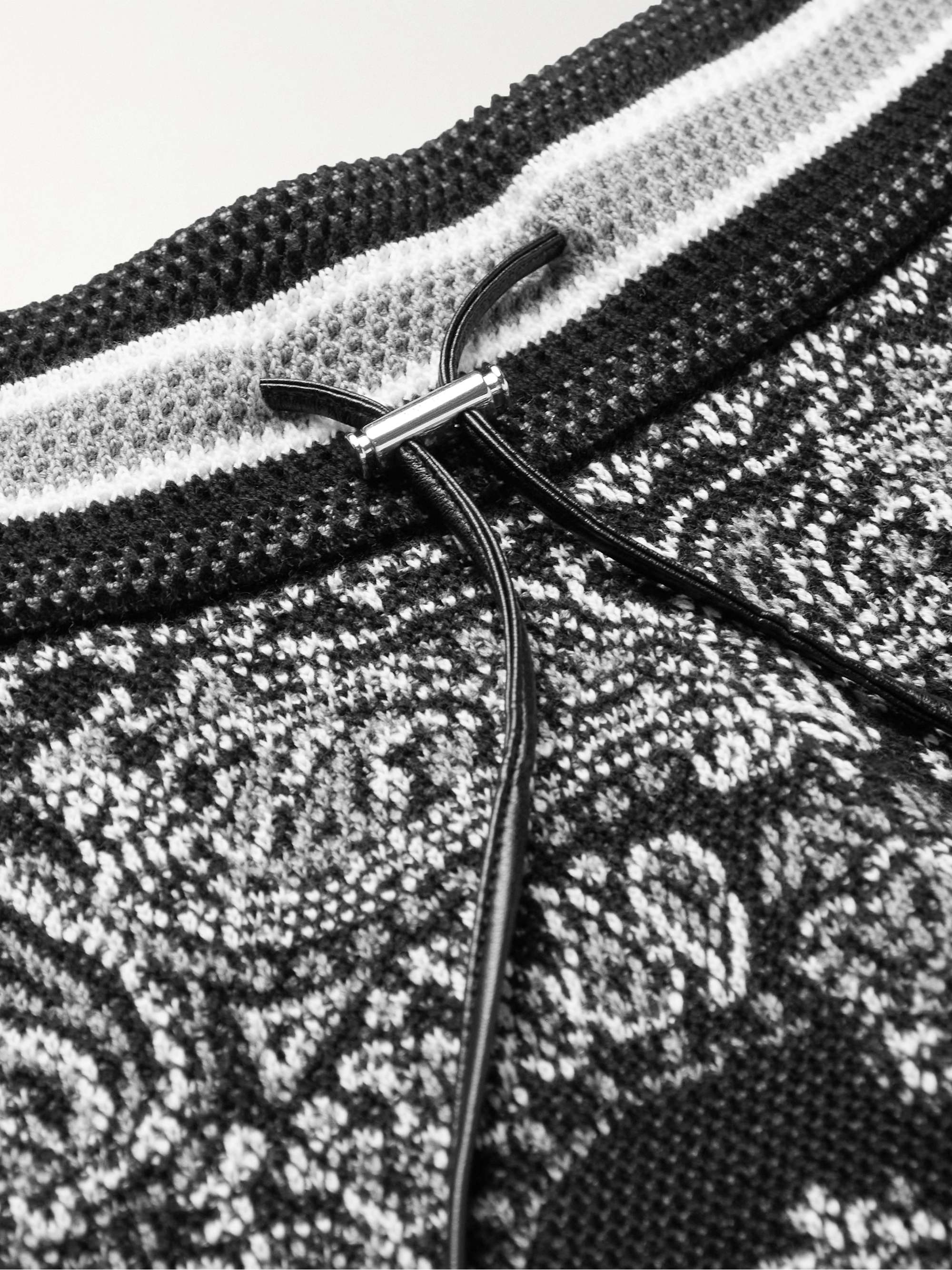 AMIRI Bandana-Jacquard Cotton and Cashmere-Blend Drawstring Shorts