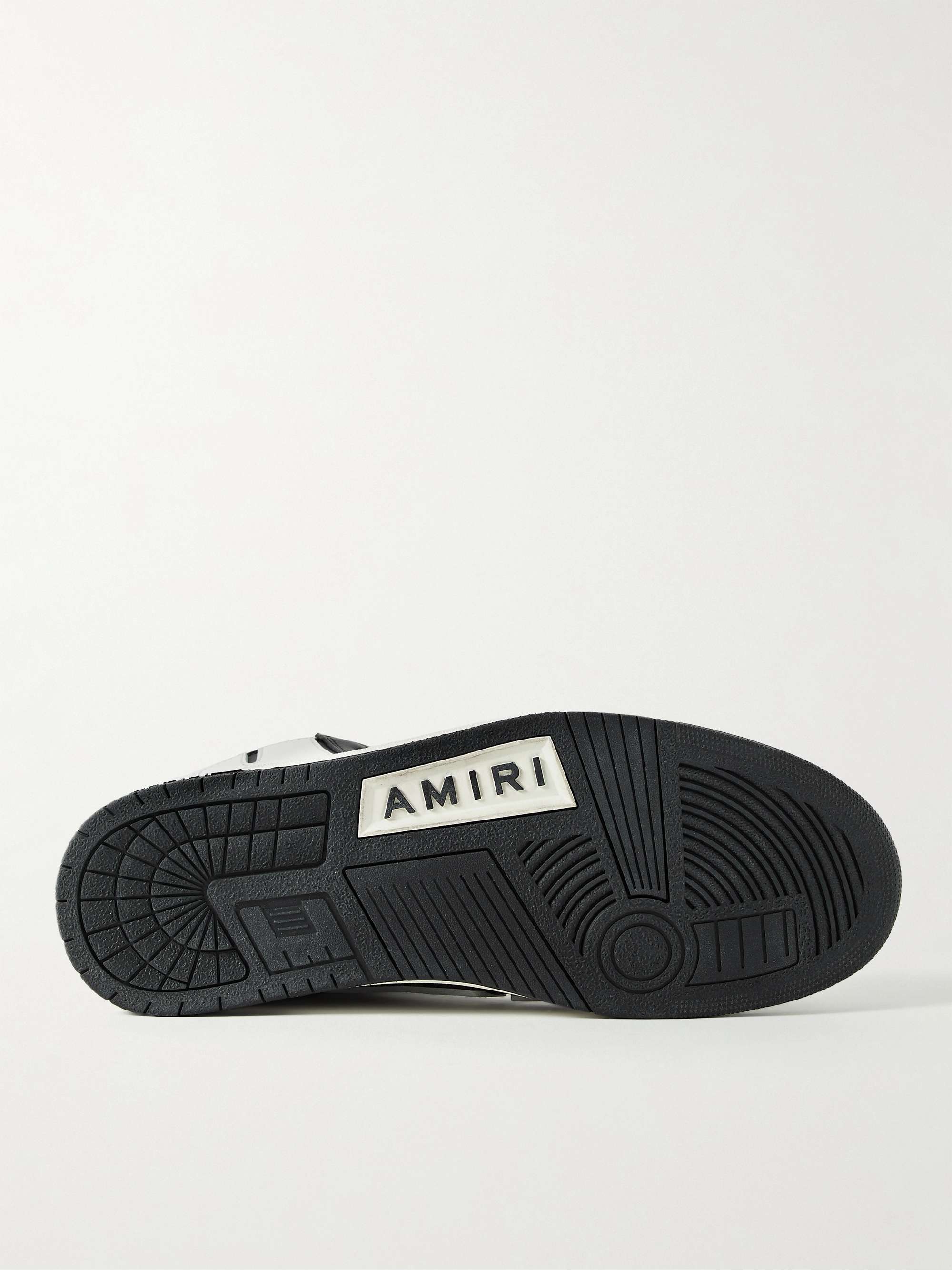 AMIRI Skel-Top Colour-Block Leather High-Top Sneakers