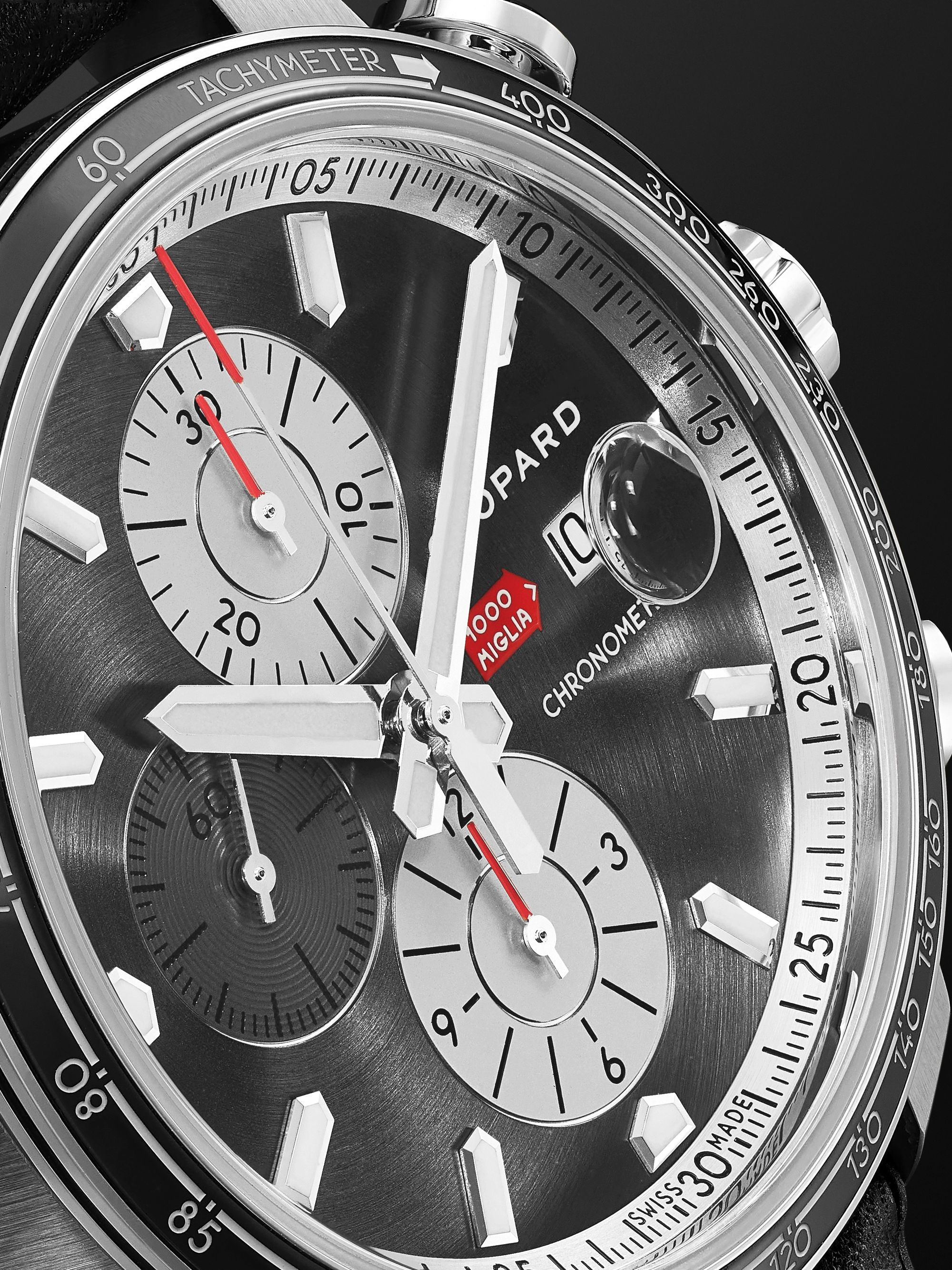 CHOPARD Mille Miglia 2021 Race Edition Limited Edition Automatic Chronograph 44mm Stainless Steel and Leather Watch, Ref. No. 168571-3009