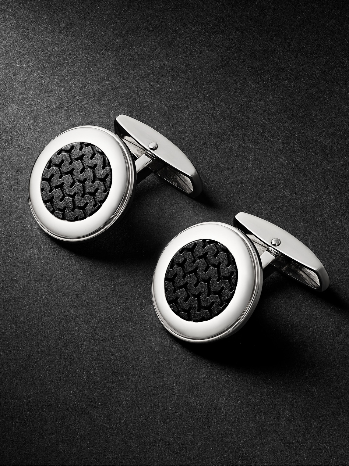 Chopard Mille Miglia Stainless Steel and Rubber Cufflinks