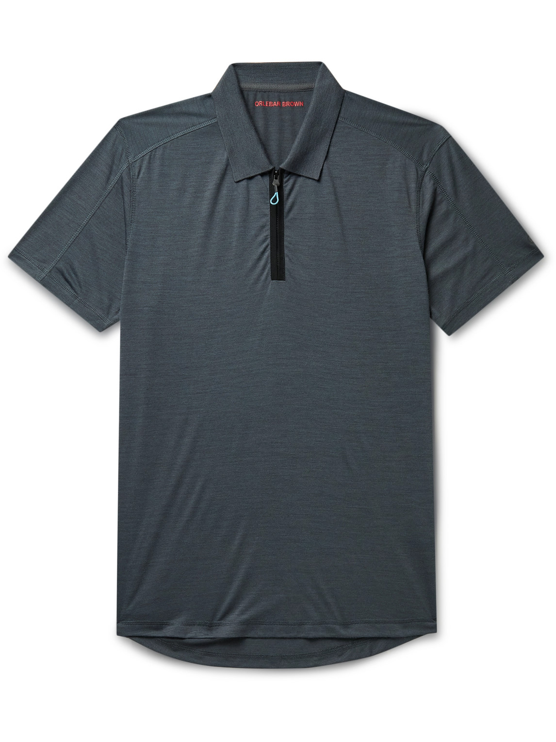 Orlebar Brown Downtown Capsule Jarrett Merino Wool-blend Jersey Polo Shirt In Gray