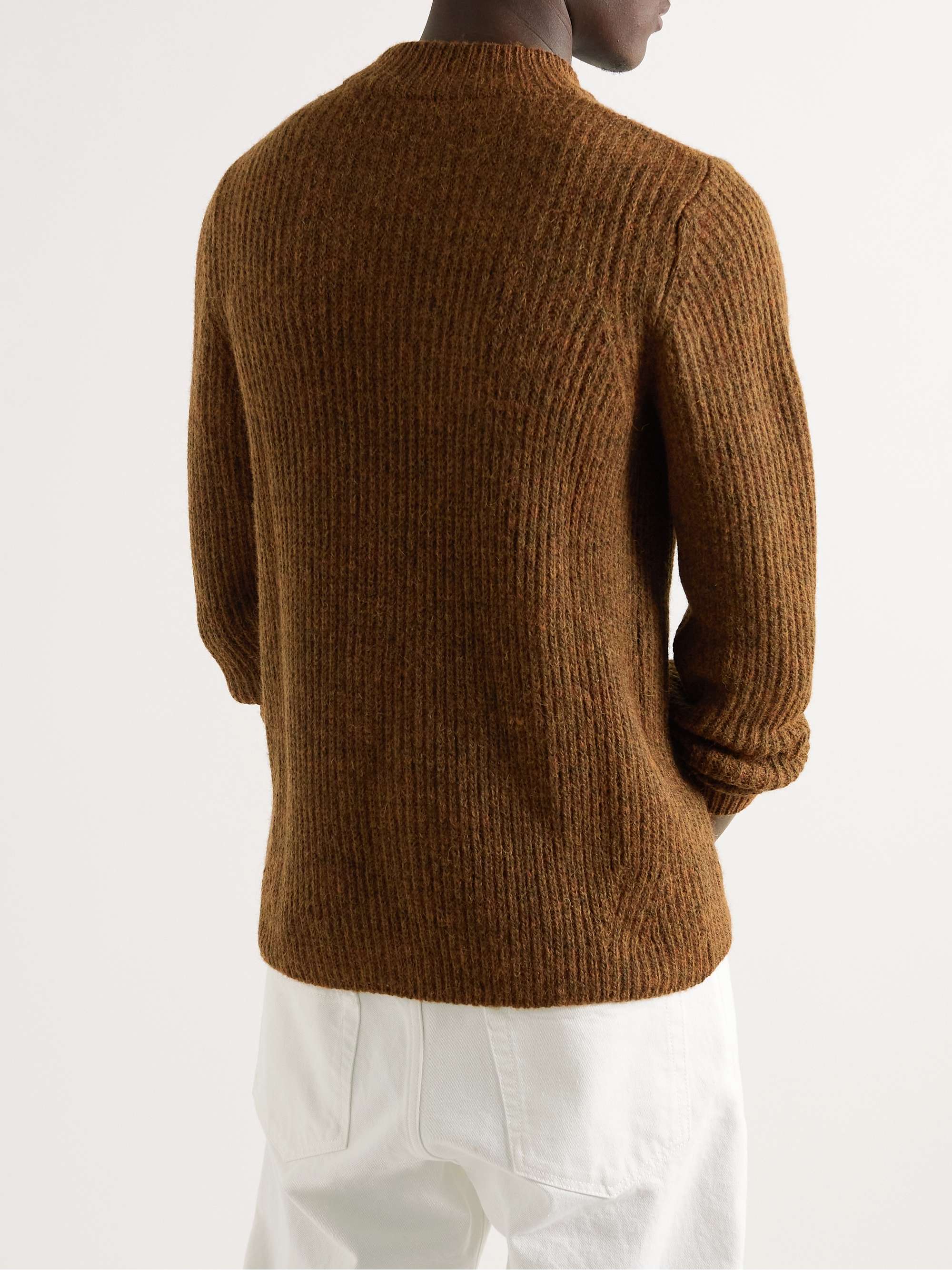 SÉFR Leth Ribbed-Knit Mock-Neck Sweater