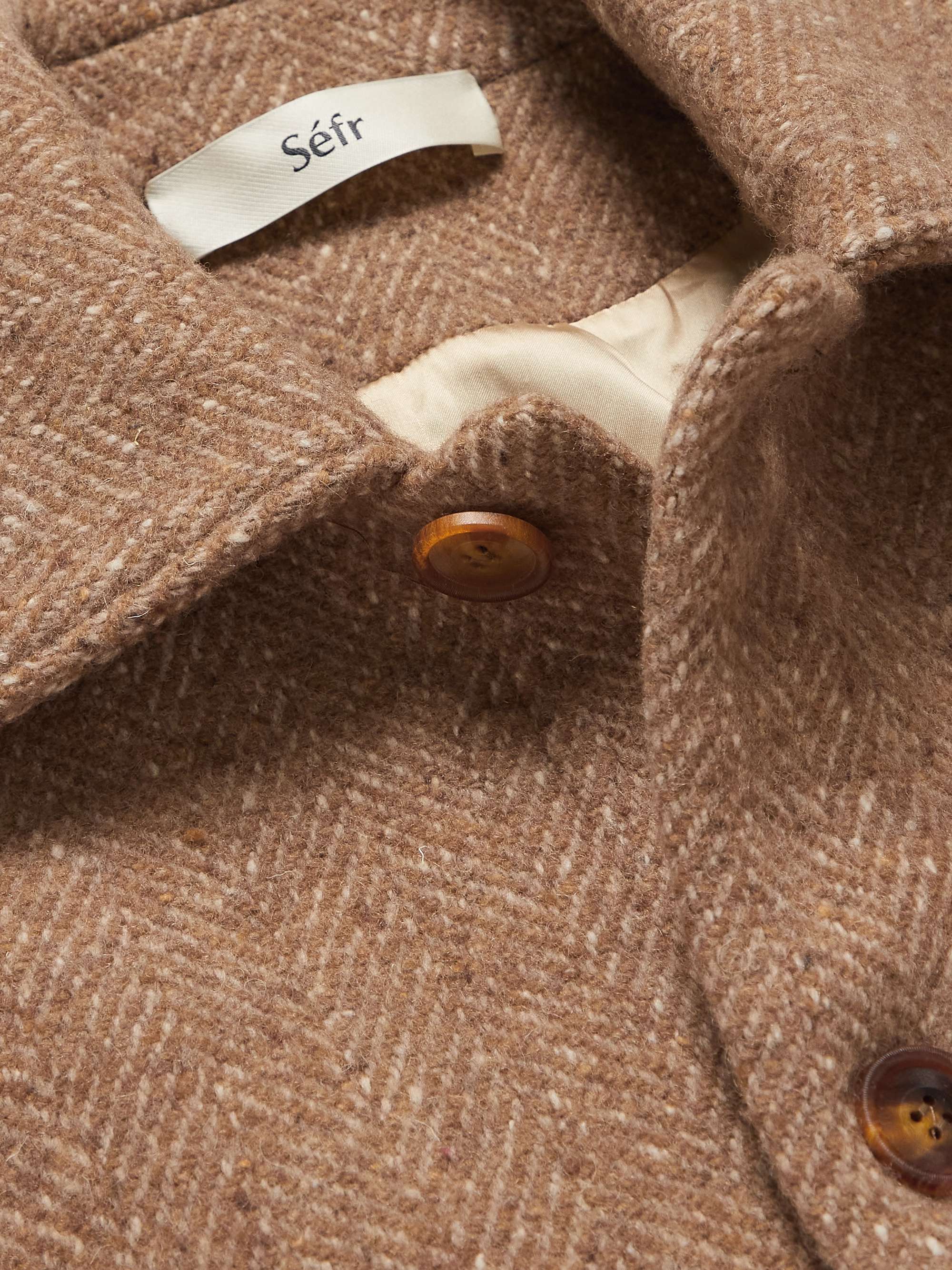 SÉFR Keith Herringbone Virgin Wool-Blend Jacket