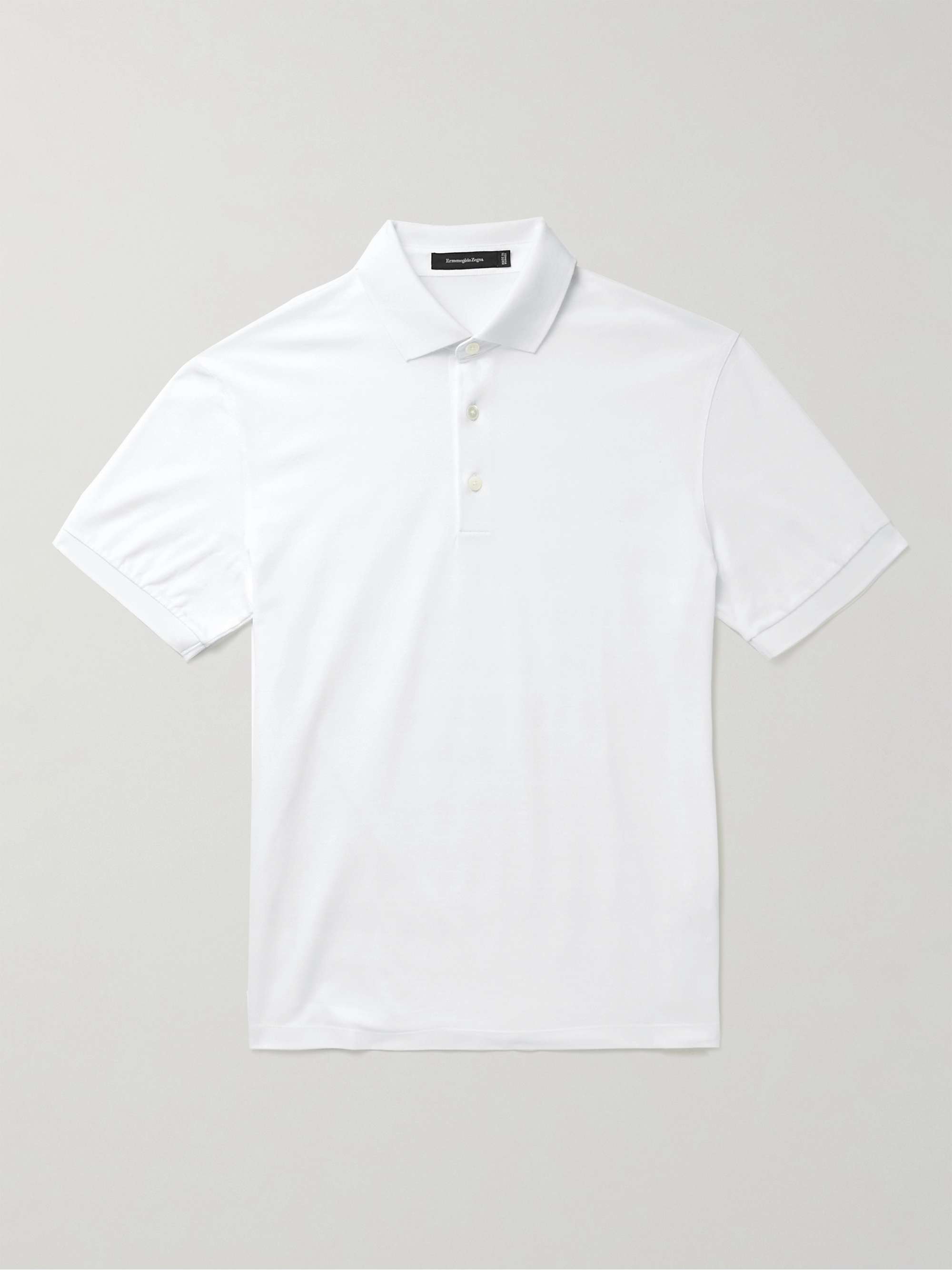 ERMENEGILDO ZEGNA Cotton-Piqué Polo Shirt