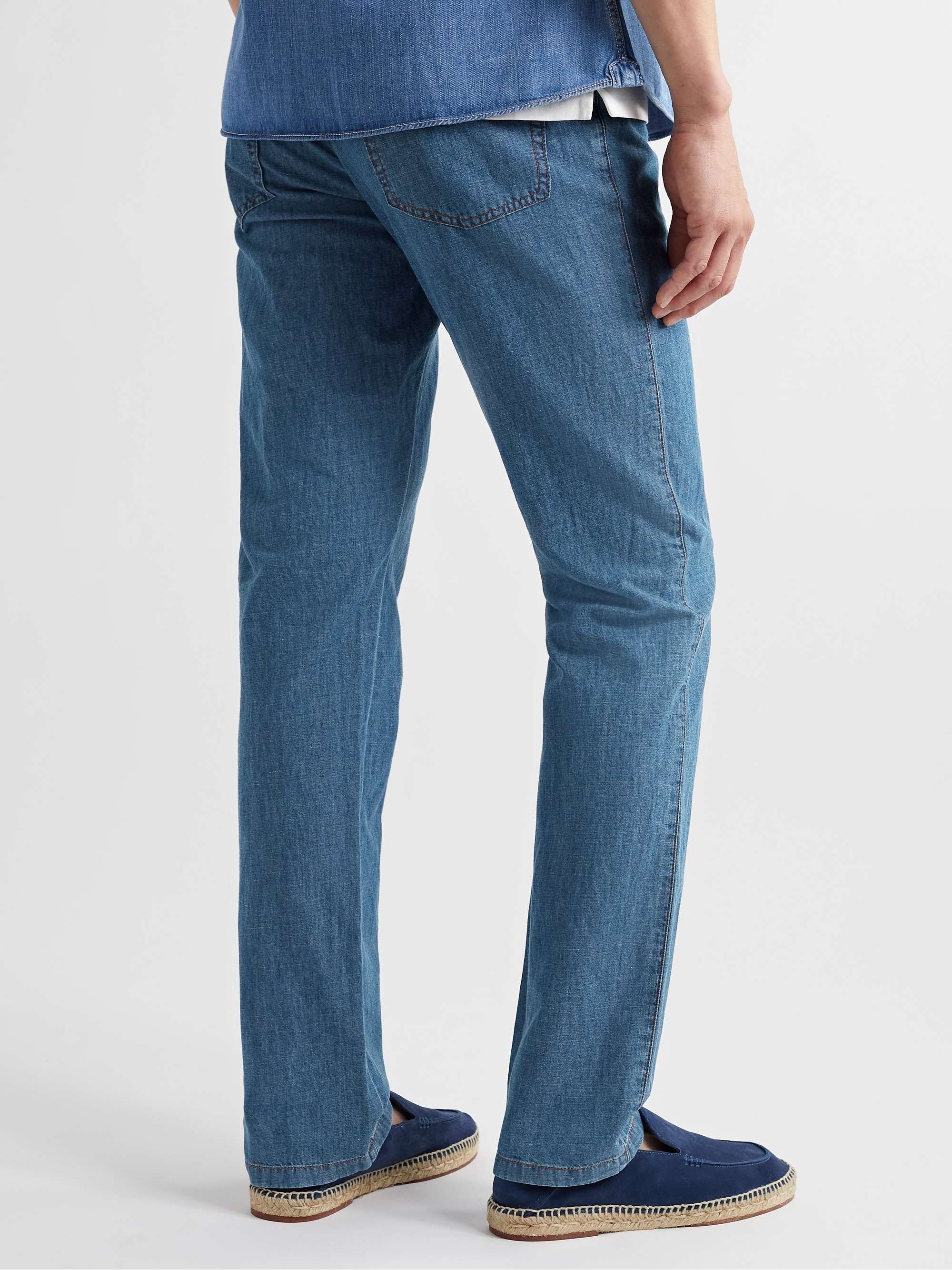 ZEGNA Straight-Leg Stone-Washed Jeans