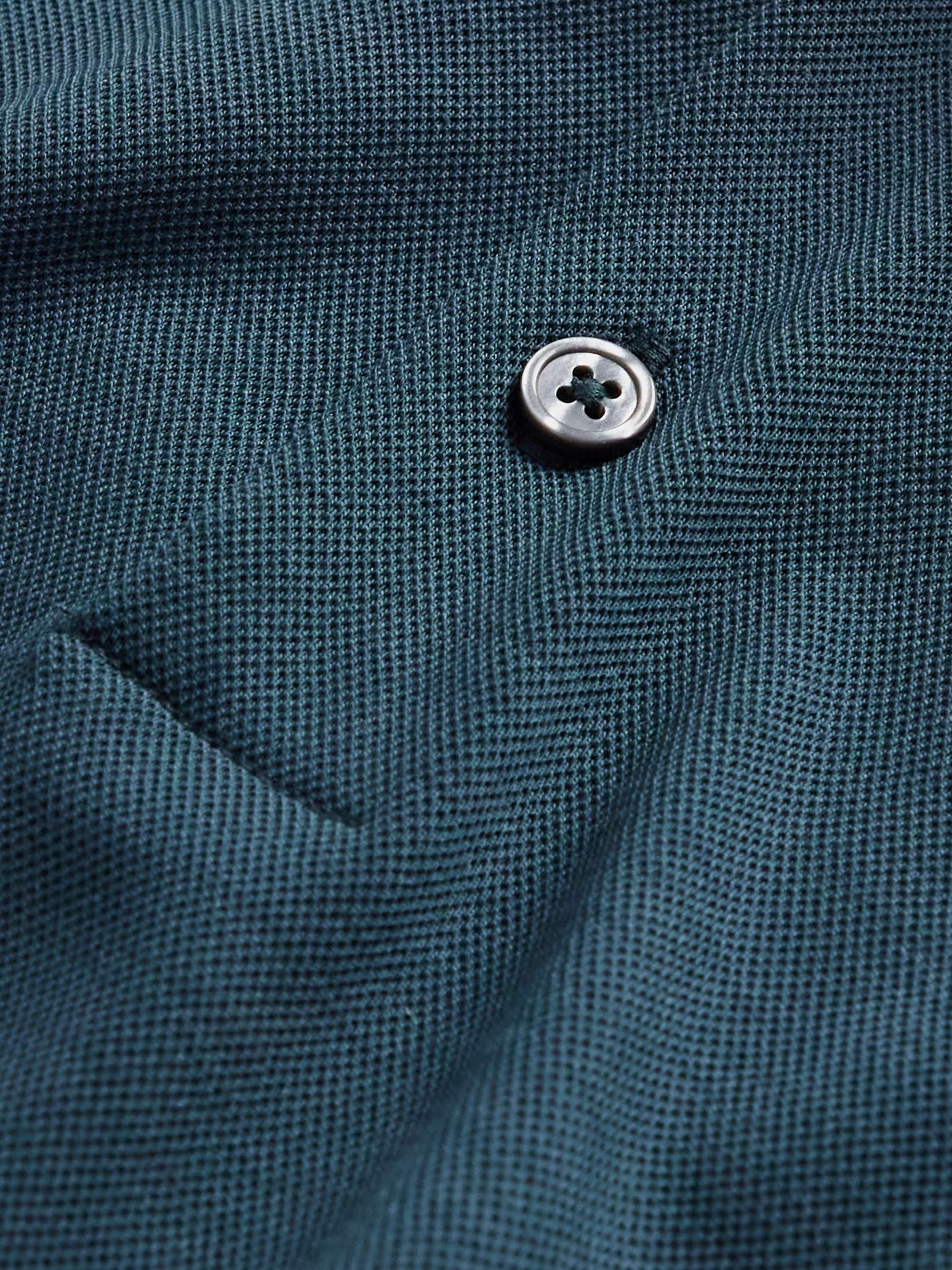 ERMENEGILDO ZEGNA Wool-Piqué Polo Shirt