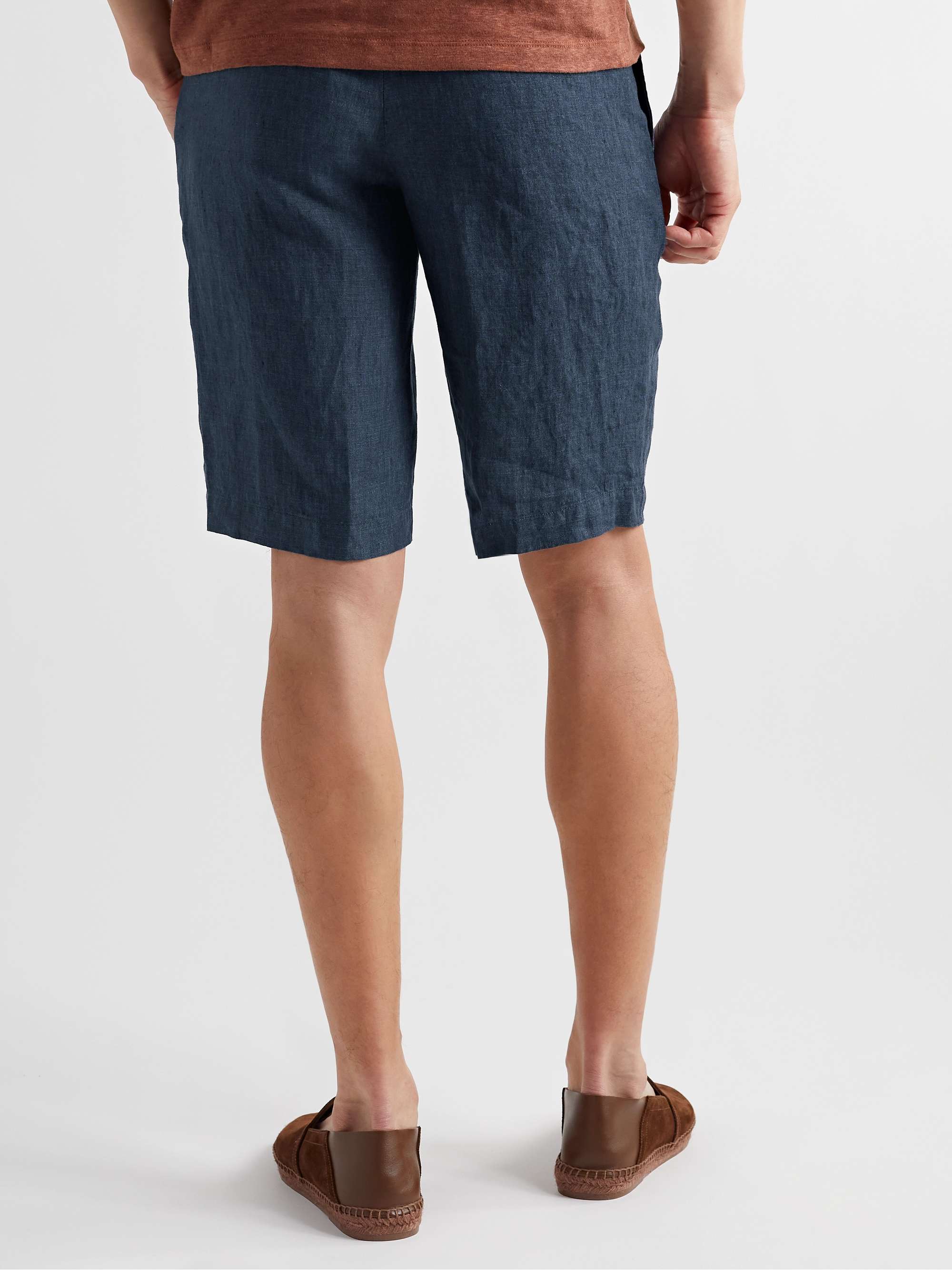 ZEGNA Straight-Leg Linen Shorts