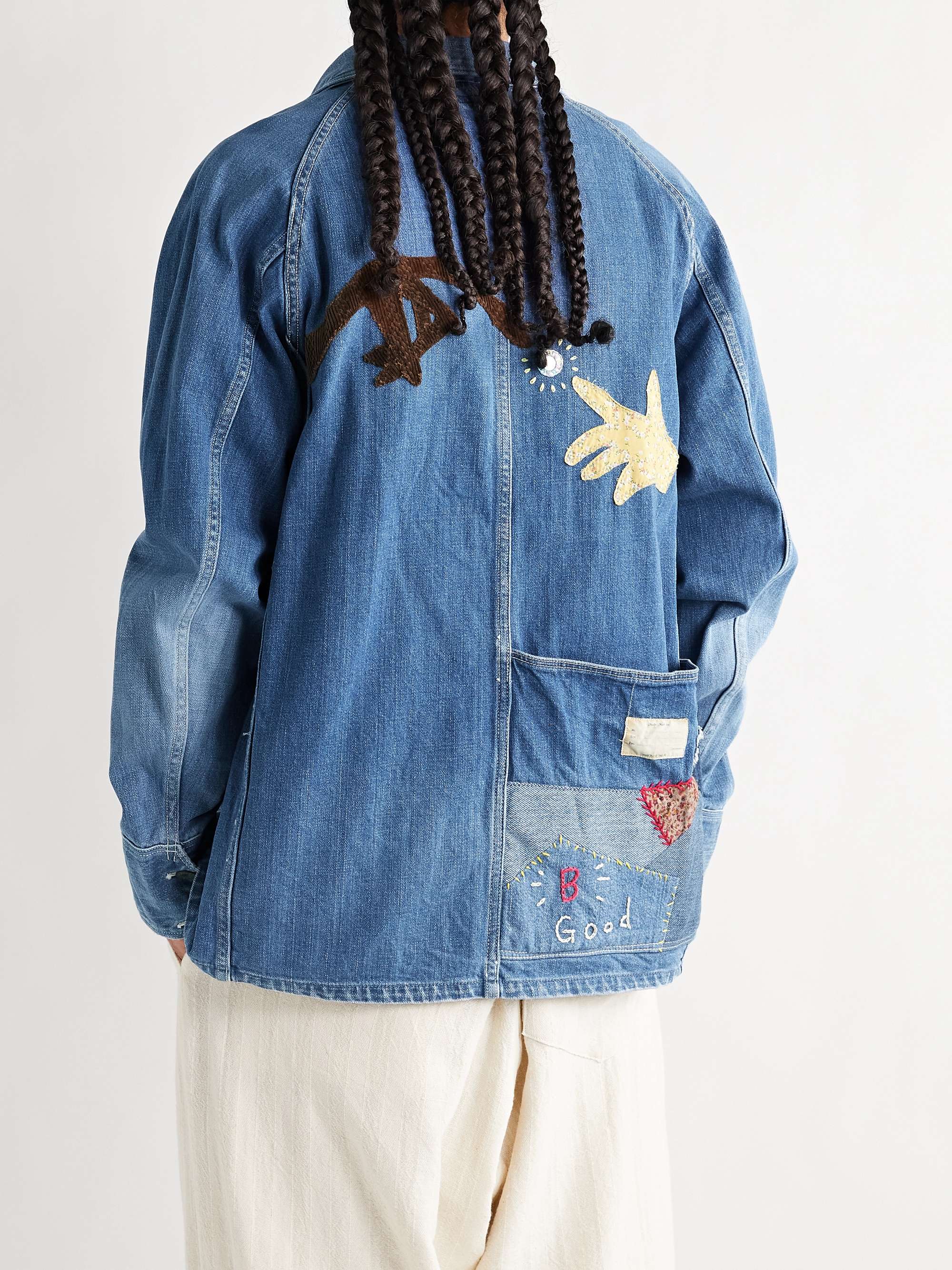 KAPITAL Appliquéd Embellished Denim Jacket