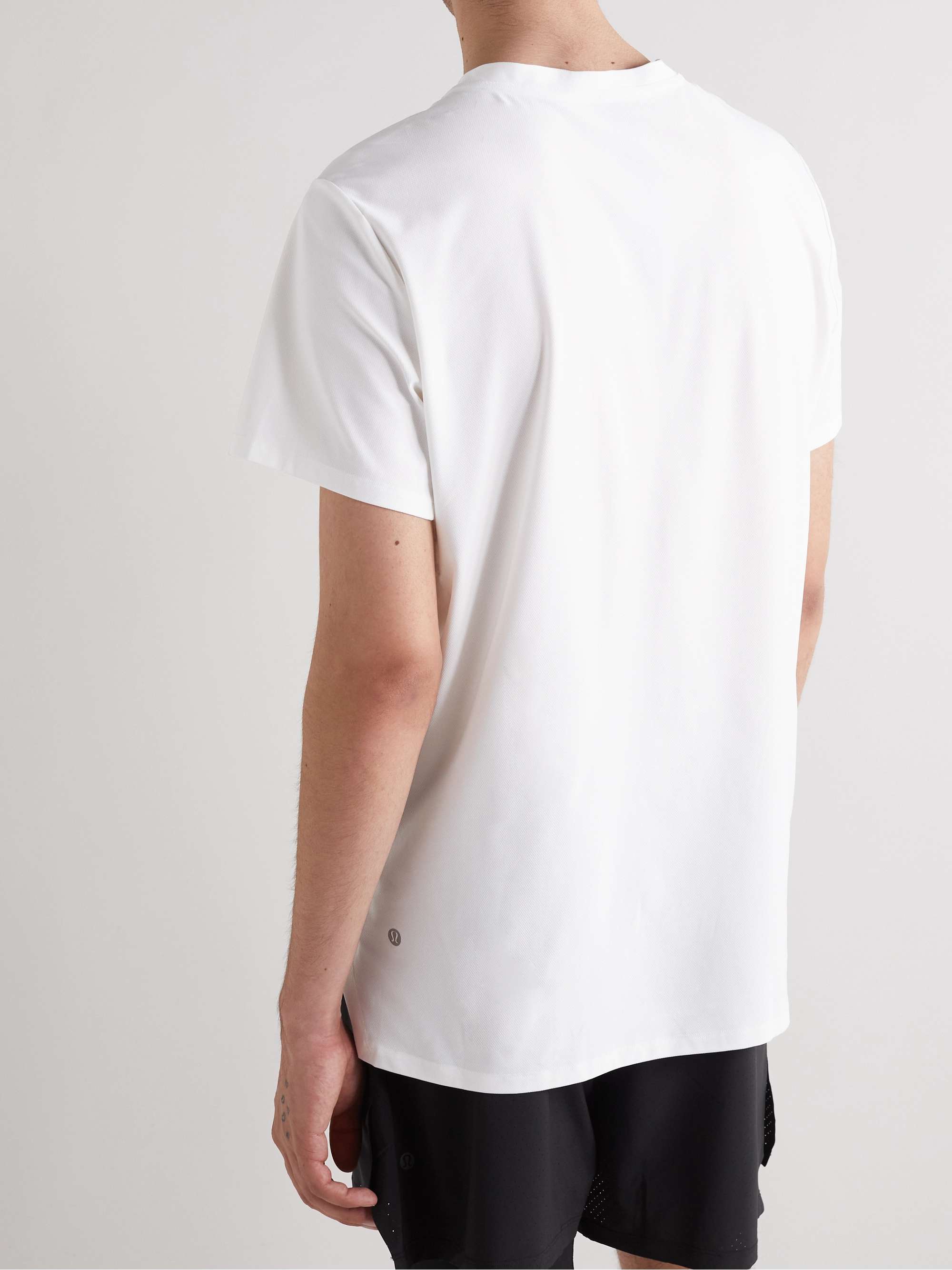 LULULEMON Mesh-Trimmed Stretch-Jersey Half-Zip Tennis T-Shirt