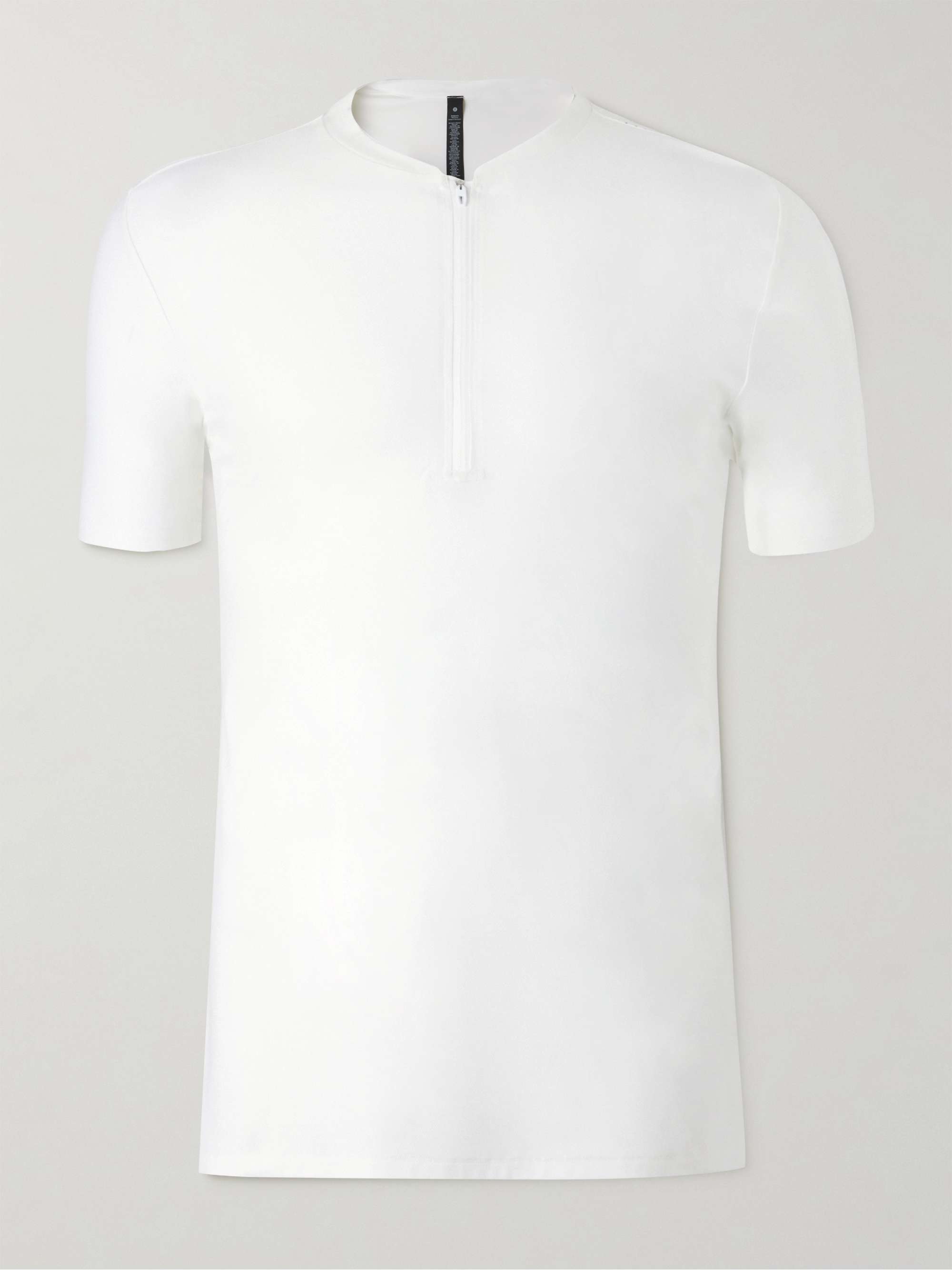 LULULEMON Mesh-Trimmed Stretch-Jersey Half-Zip Tennis T-Shirt