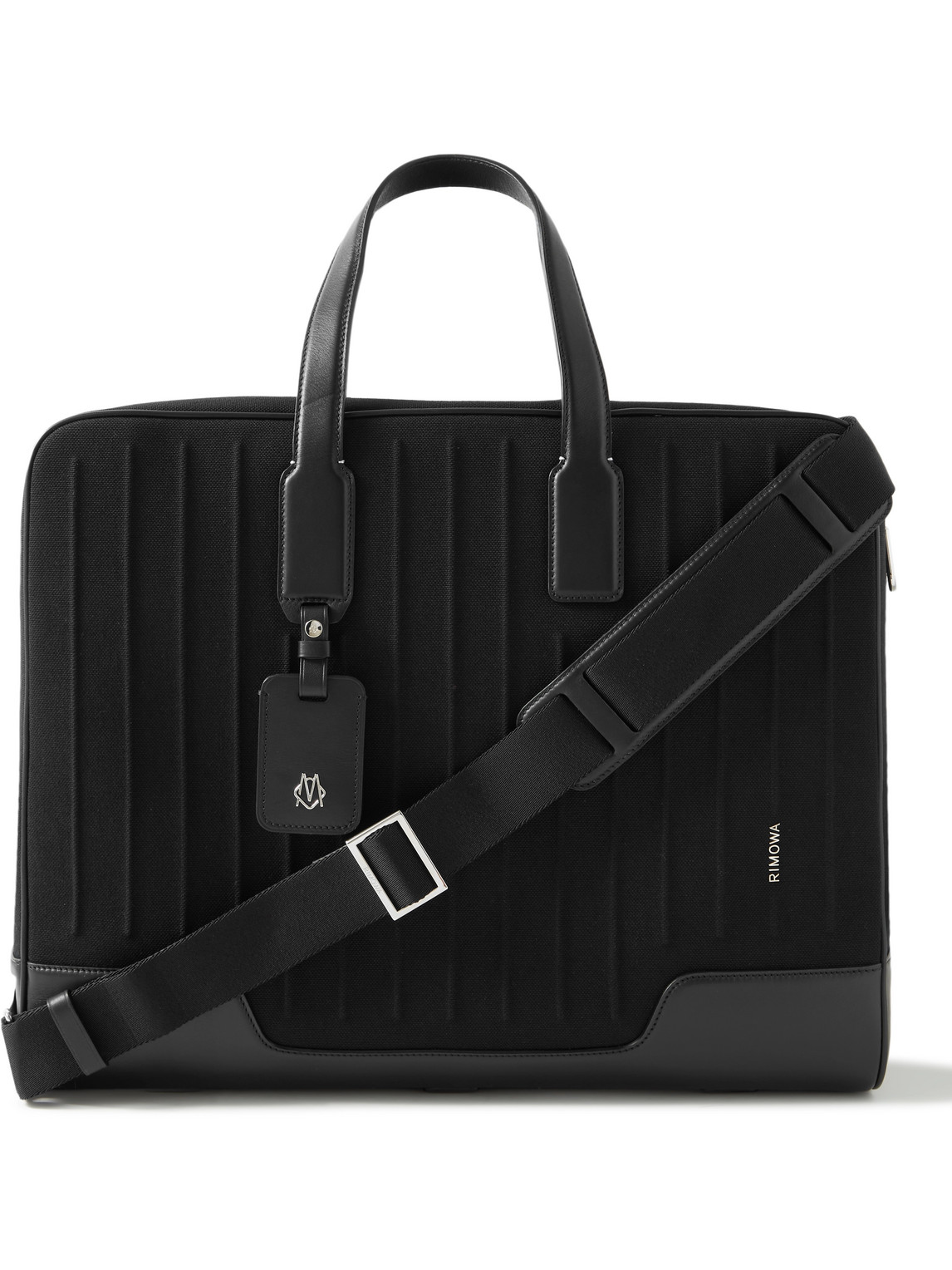 Rimowa Weekender Leather-trimmed Canvas Holdall In Black