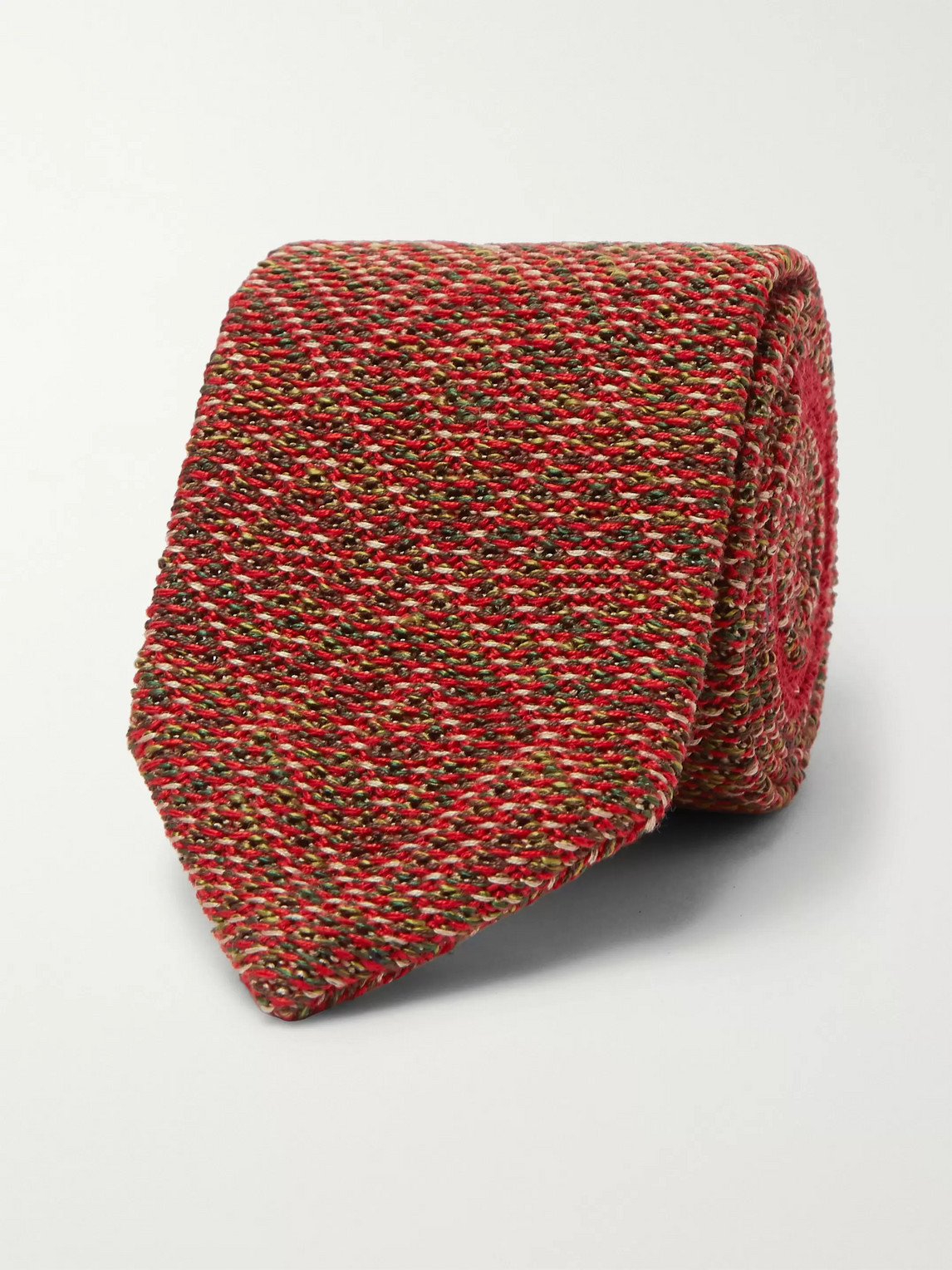 MISSONI KNITTED WOOL AND SILK-BLEND TIE