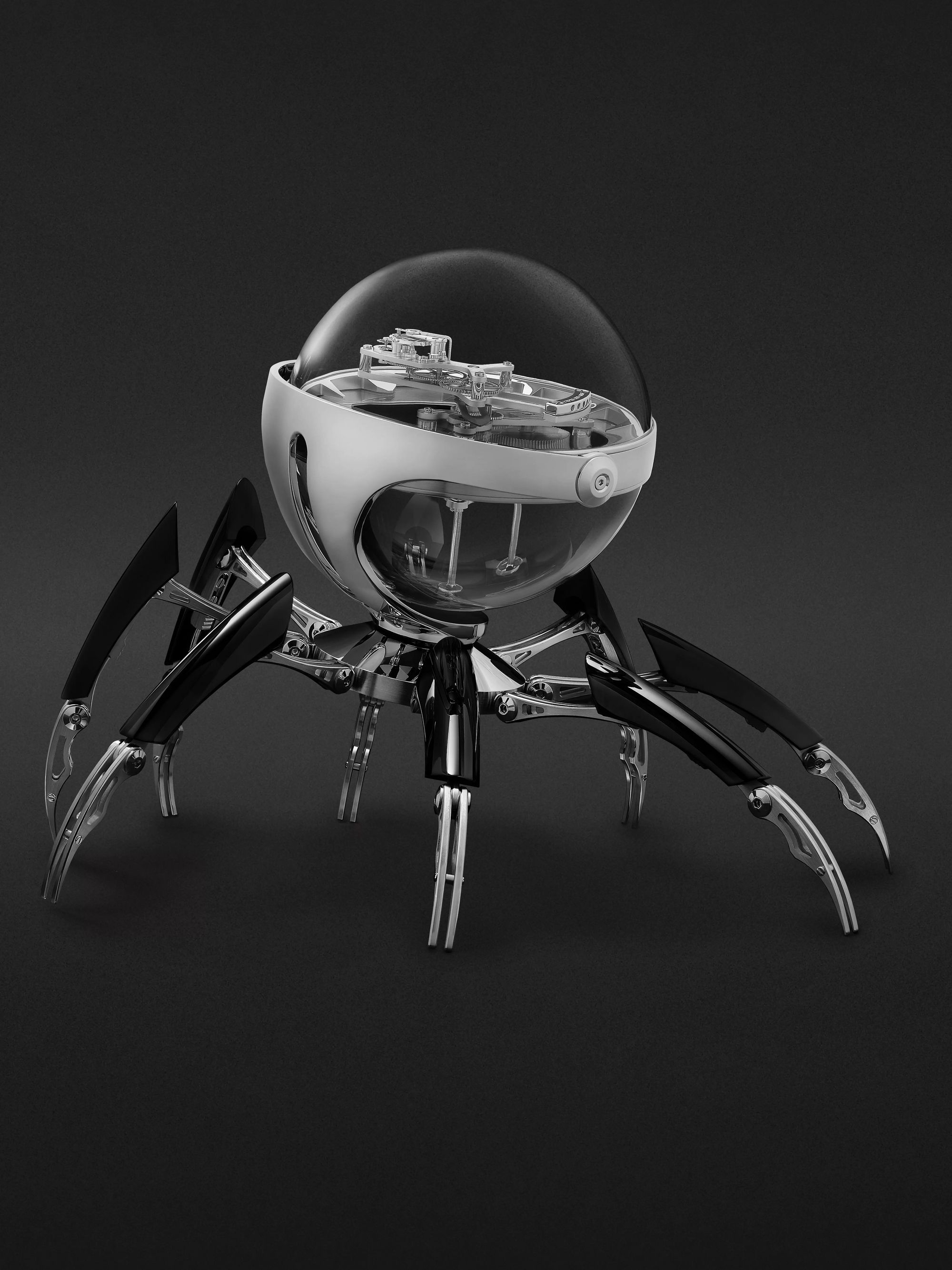 MB&F + L'Epée 1839 Octopod Hand-Wound Stainless Steel, Nickel and Palladium-Plated Table Clock, Ref. No. 11.6000/201
