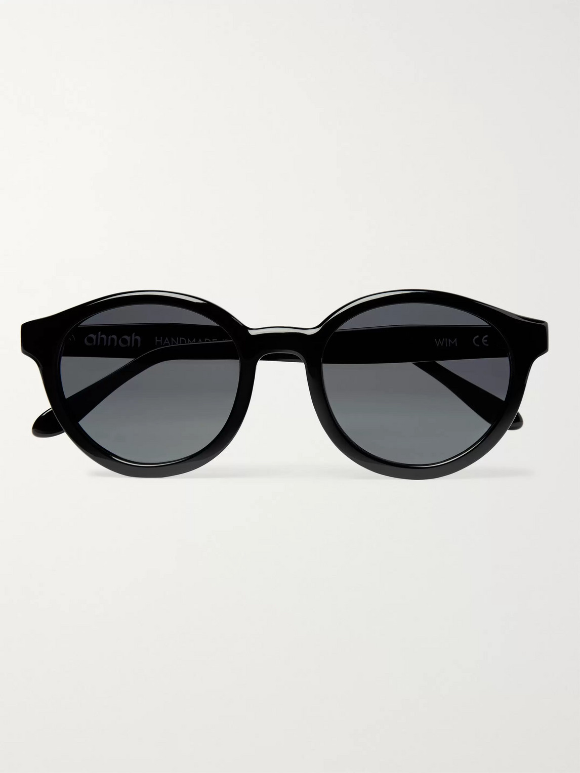 Ahnah Wim Round-frame Bio-acetate Sunglasses In Black