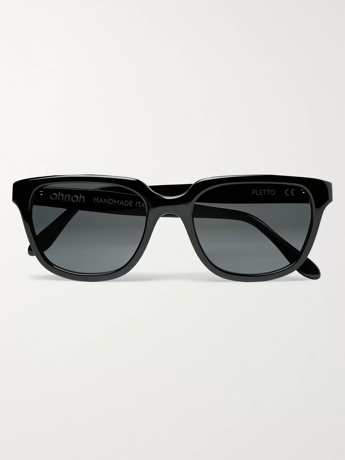 Ahnah Pletto Square-frame Bio-acetate Sunglasses In Black