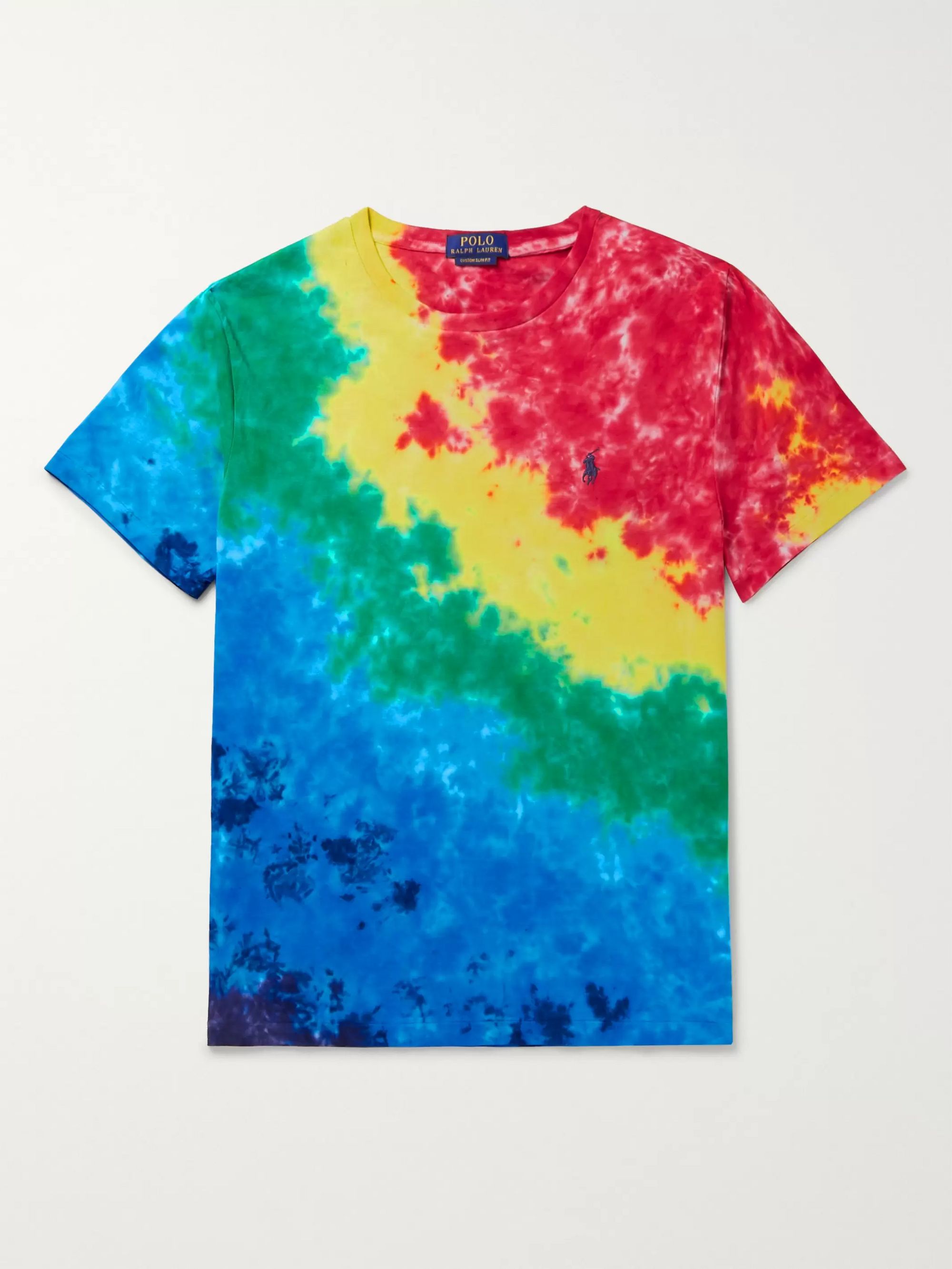 Multi Slim-Fit Tie-Dyed Cotton-Jersey T 