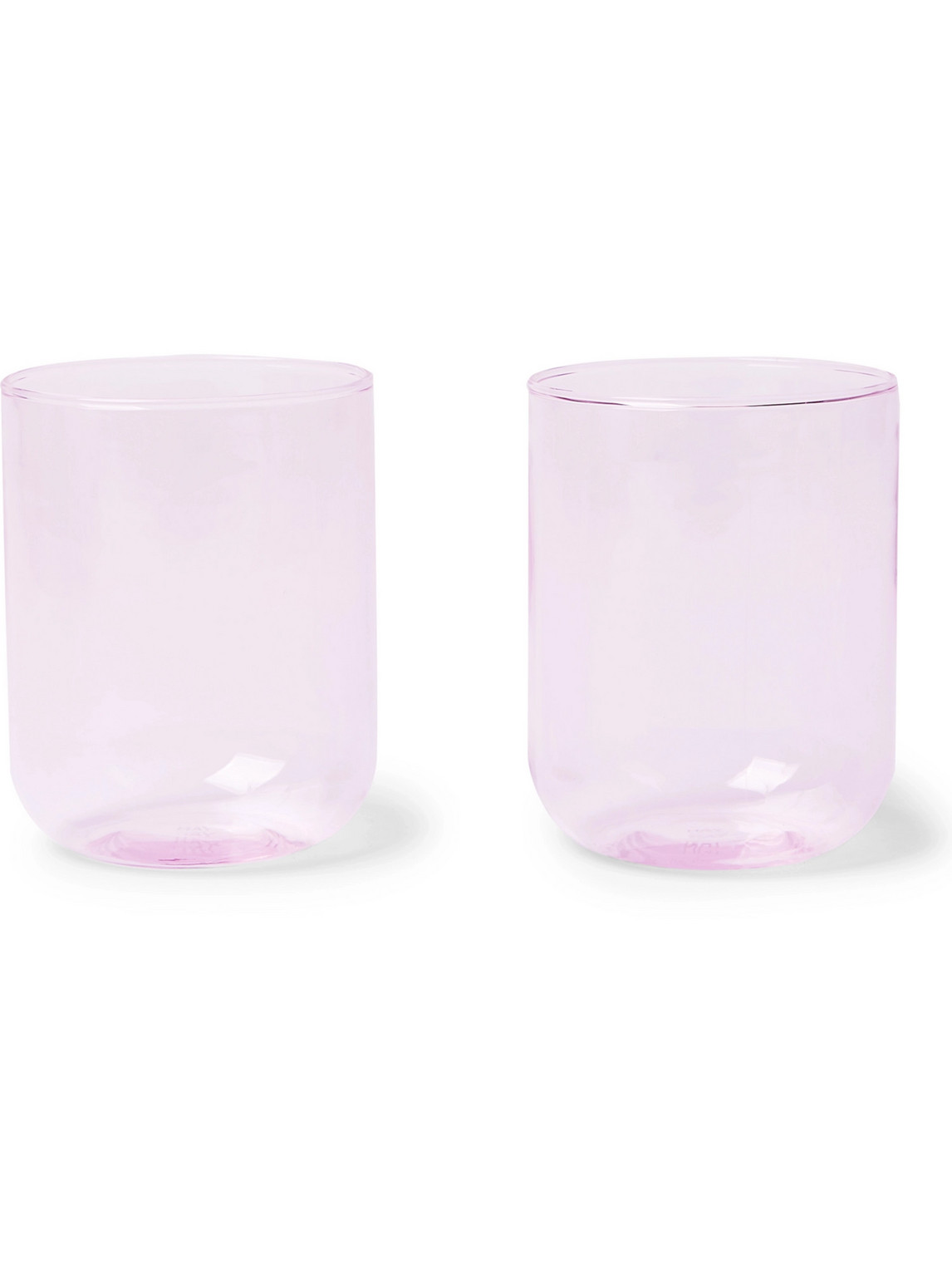 HAY TINT SET OF TWO GLASS TUMBLERS