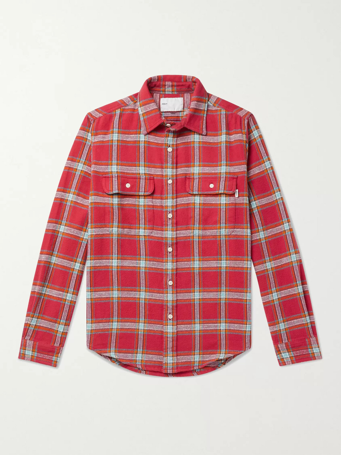 Adsum Checked Cotton-flannel Shirt In Red