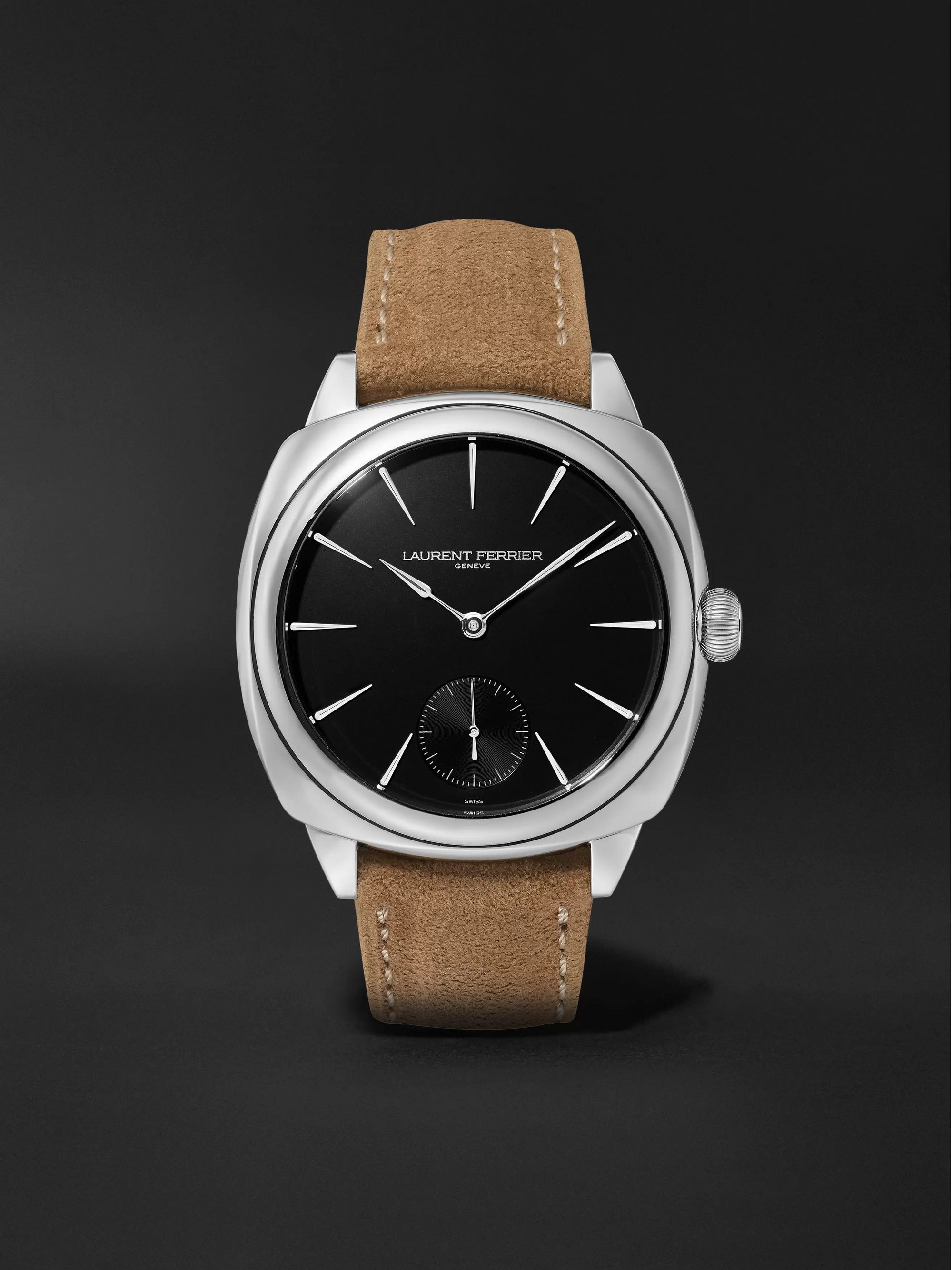 Laurent Ferrier Square Automatic 41mm Stainless Steel and Alcantara Watch, Ref. No. LCF013.AC.N1G.1