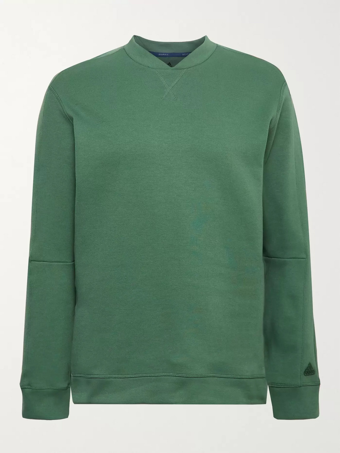 Adidas Golf Go-to Cotton-blend Jersey Golf Sweatshirt In Green