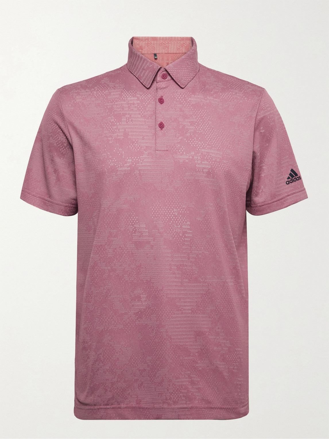 Adidas Golf Mélange Recycled Primegreen Golf Polo Shirt In Pink